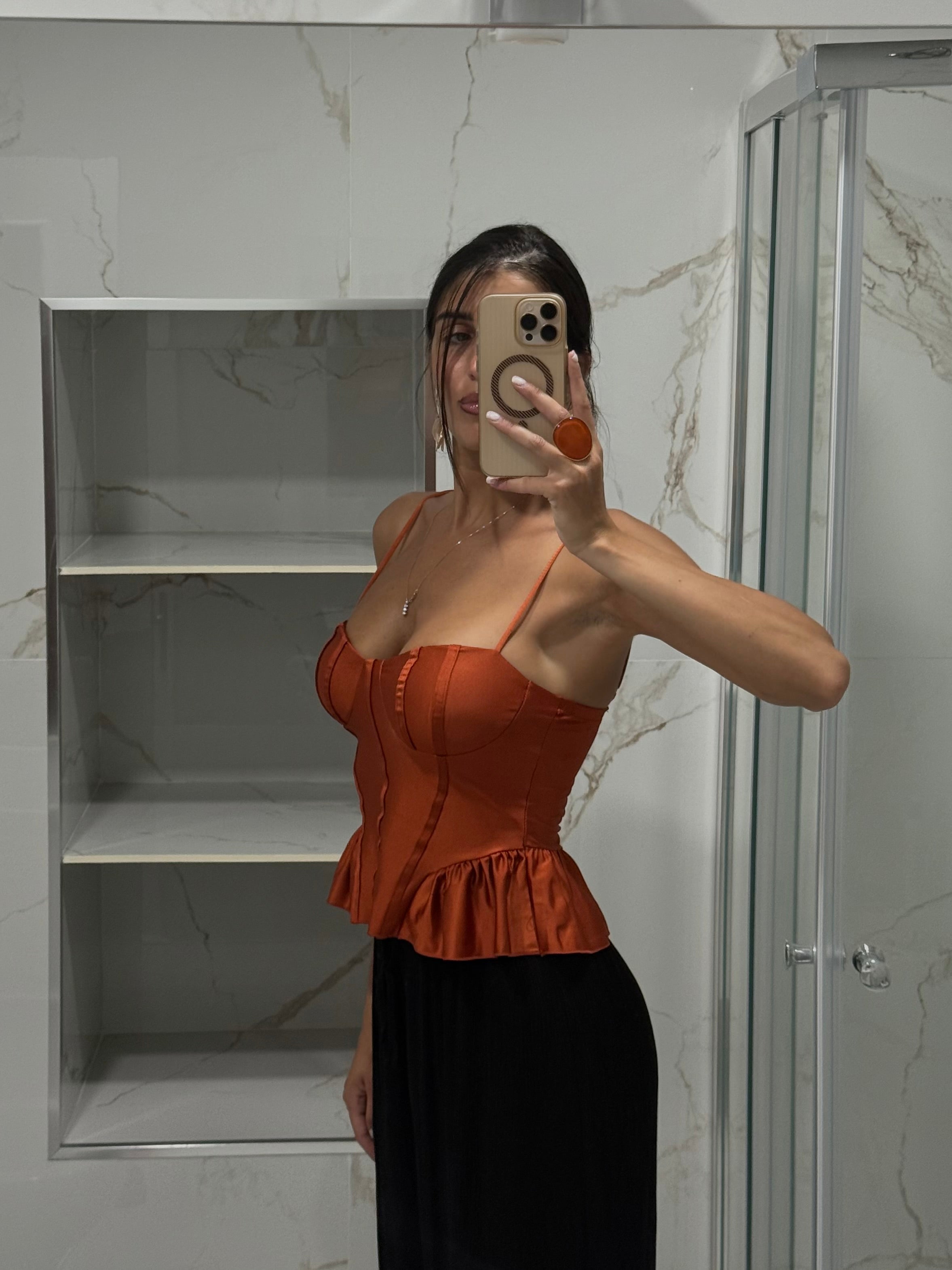 Top bustier ruggine - LadyB Shop Online