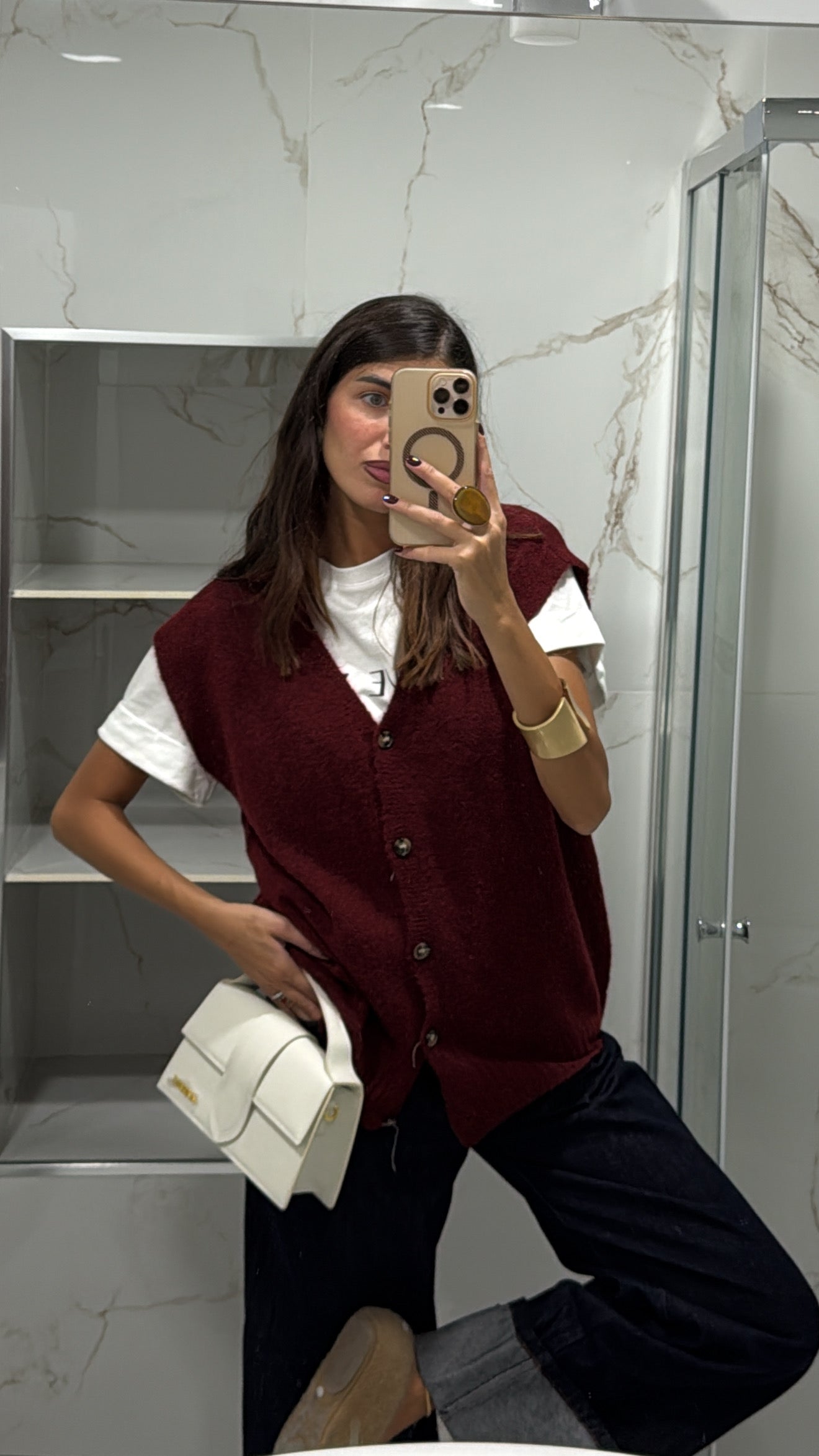 Gilet bordeaux