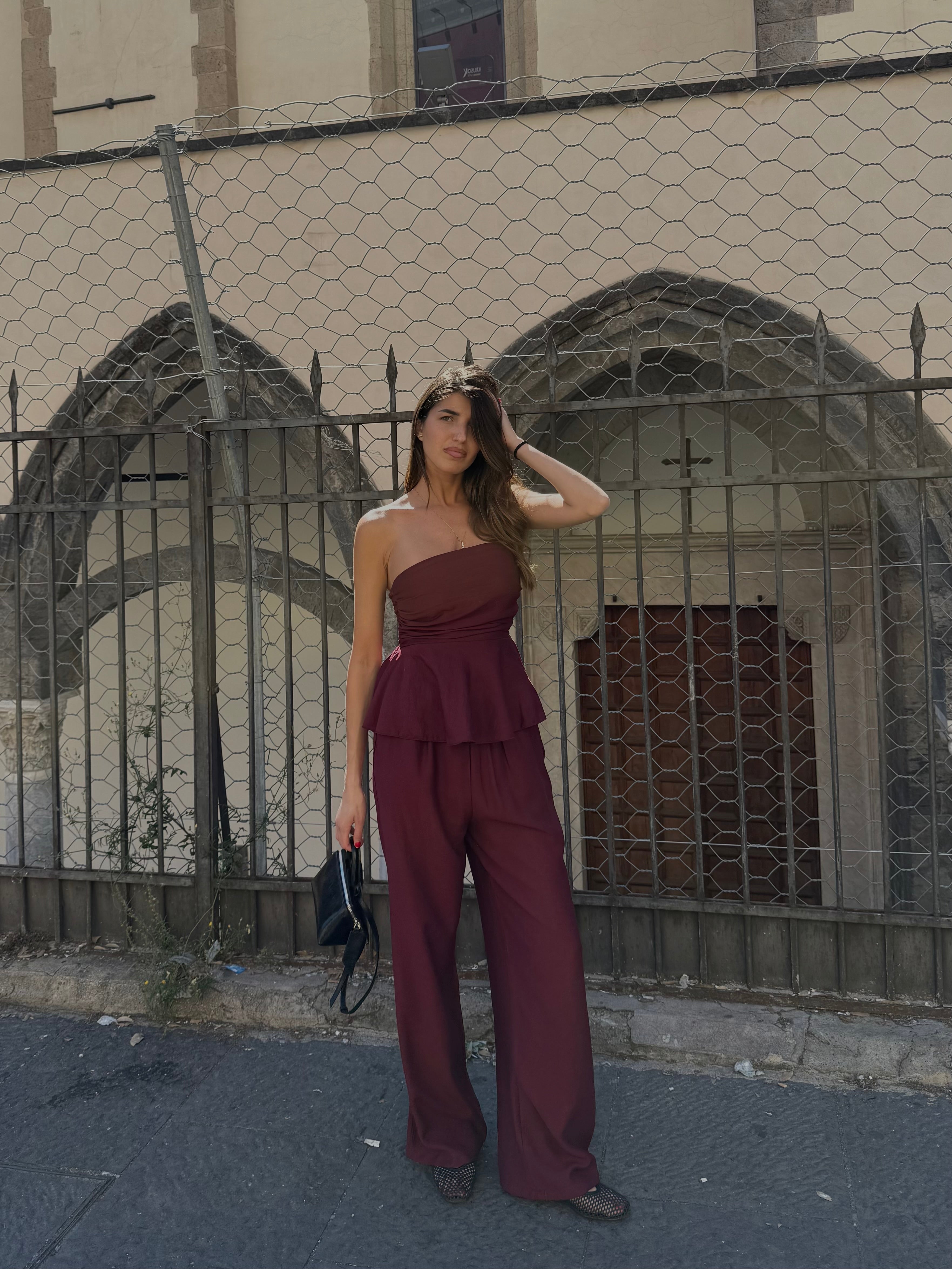 Coordinato Amalfi Bordeaux - LadyB Shop Online