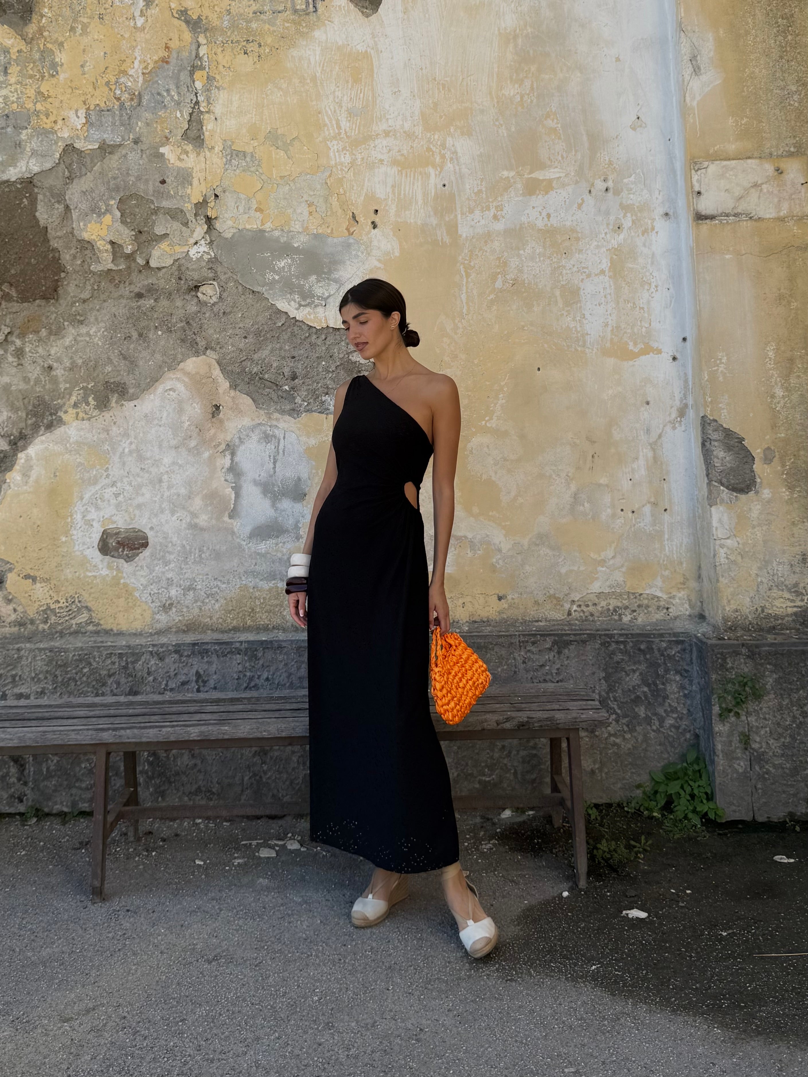 Dress sangallo black