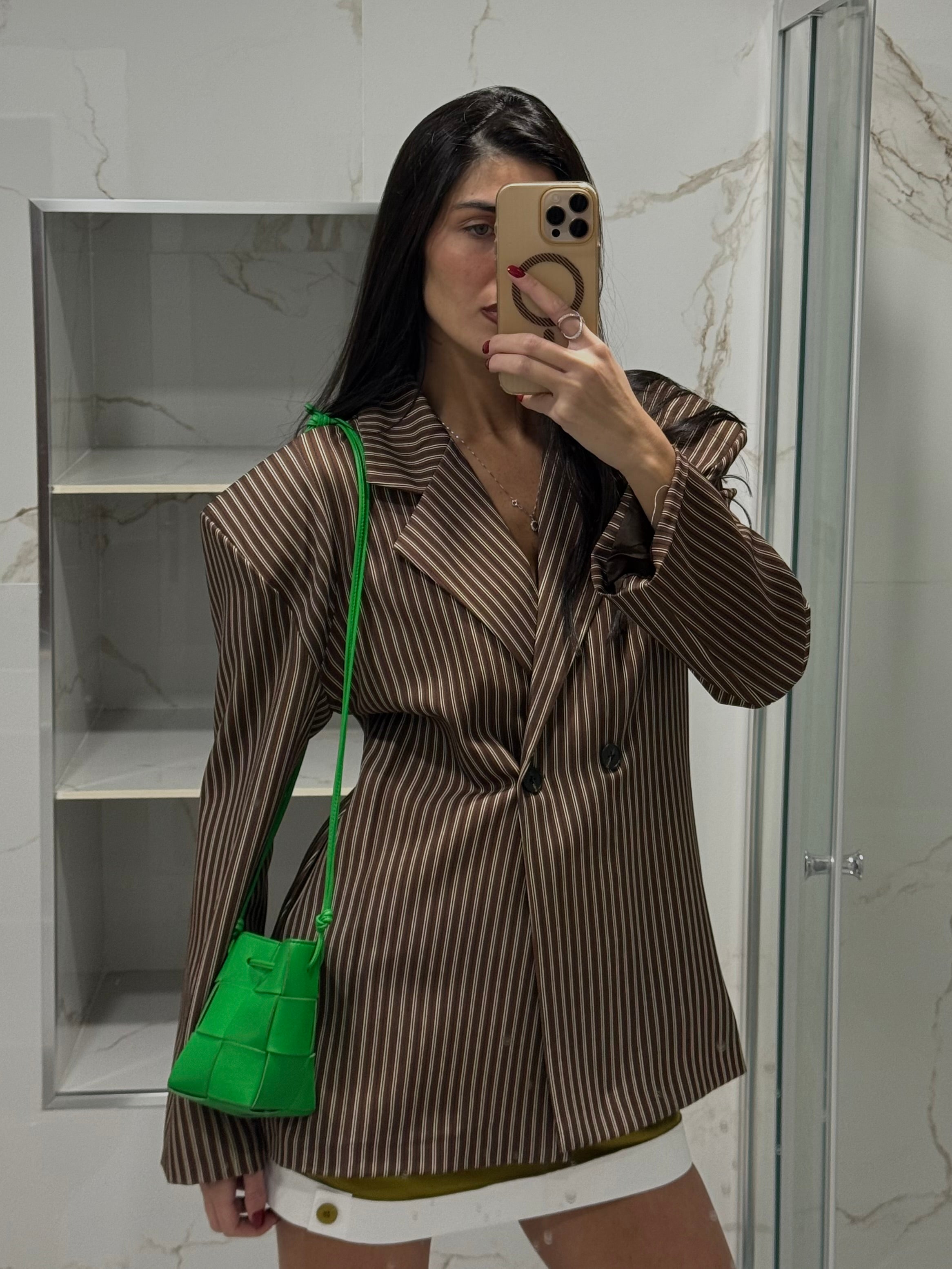 Blazer righe marrone