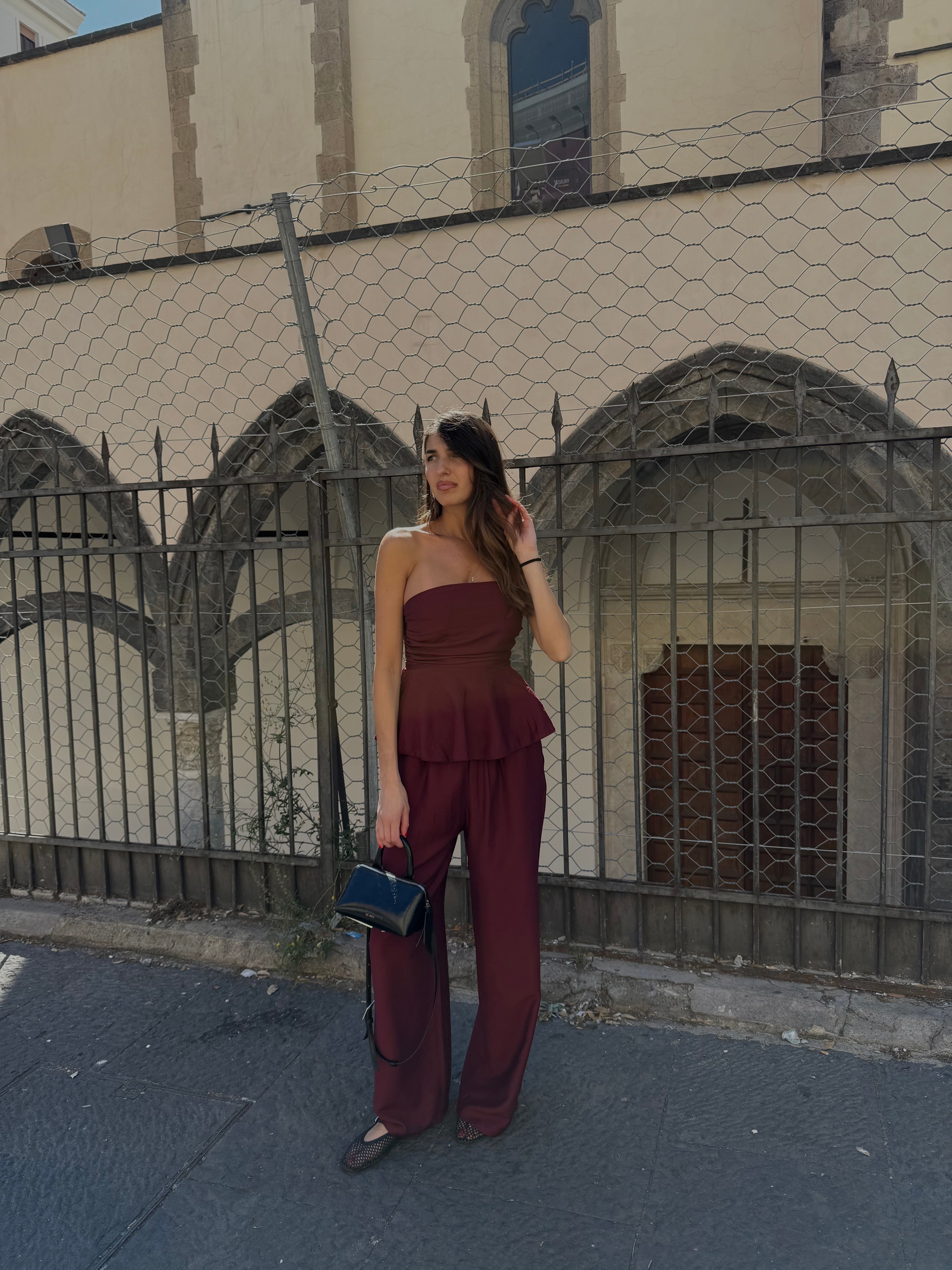 Coordinato Amalfi Bordeaux - LadyB Shop Online