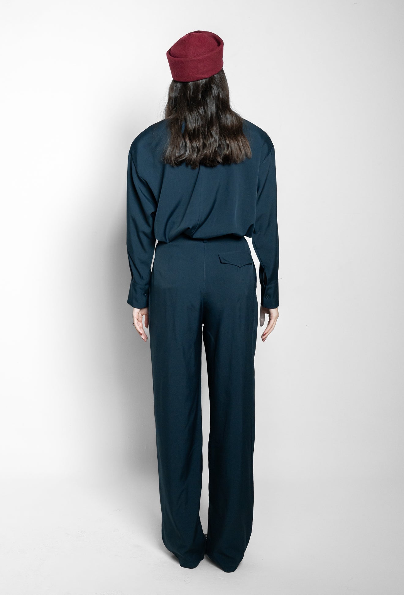 Pantalone taglio sartoriale blu