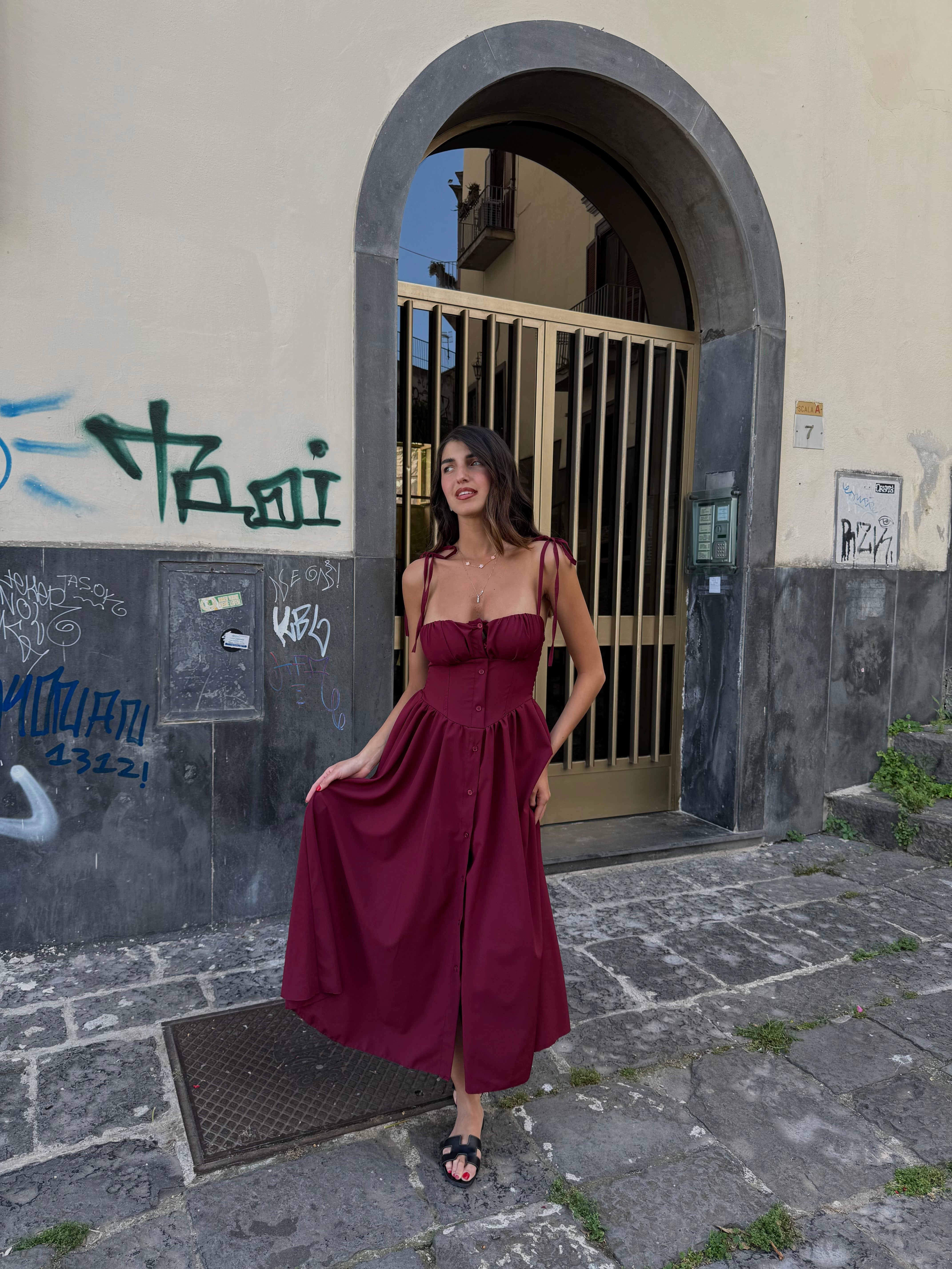 Dress Elisa bordeaux - LadyB Shop Online