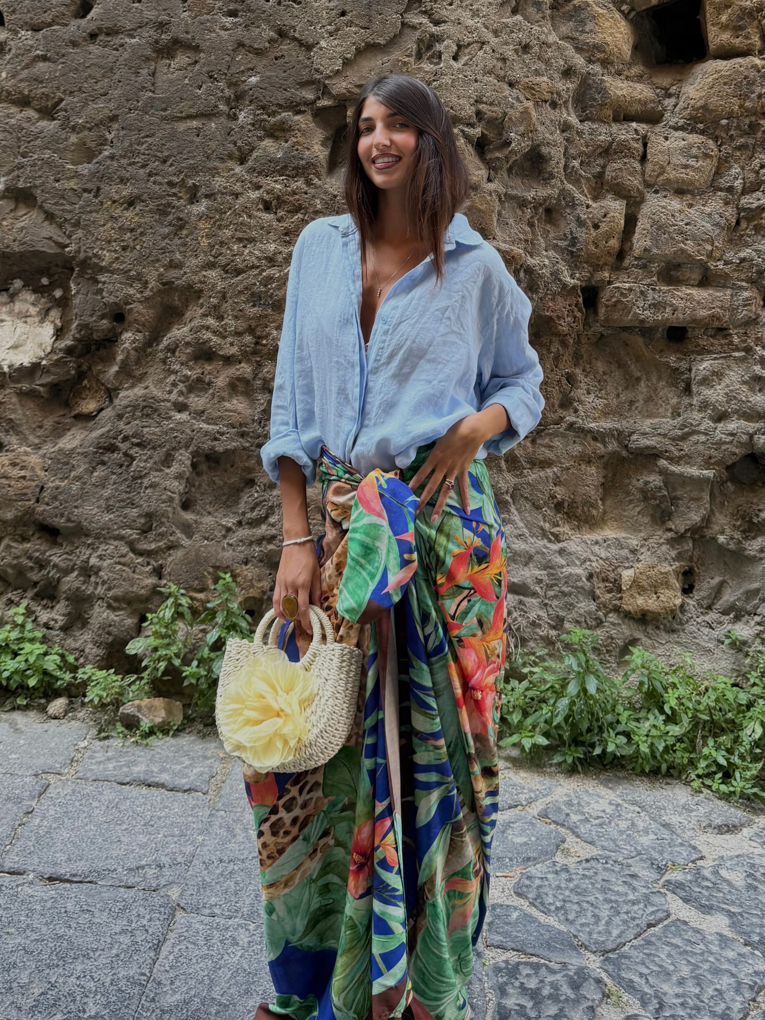 Pareo lumina blu
