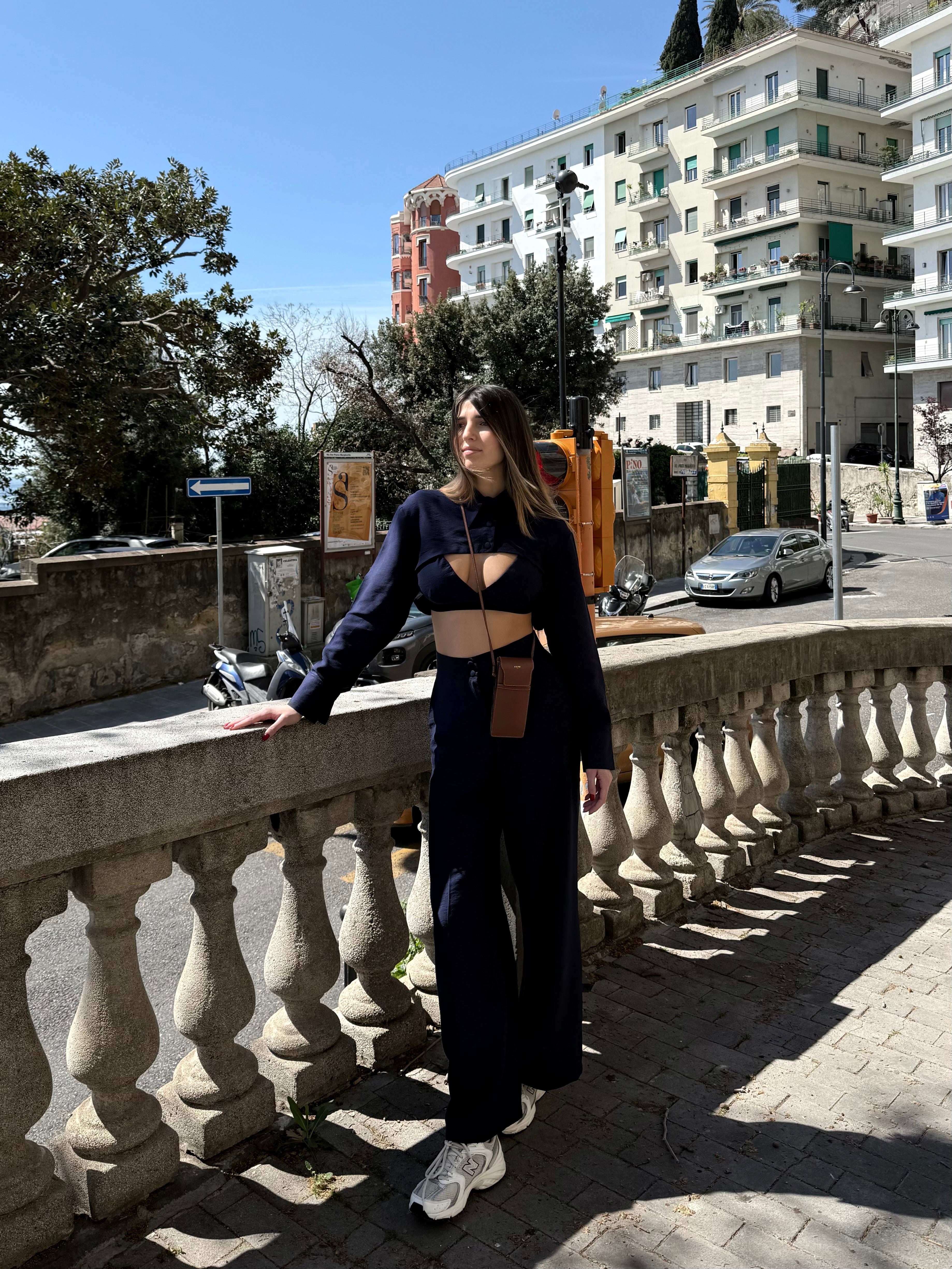 Coordinato misto lino blu - LadyB Shop Online