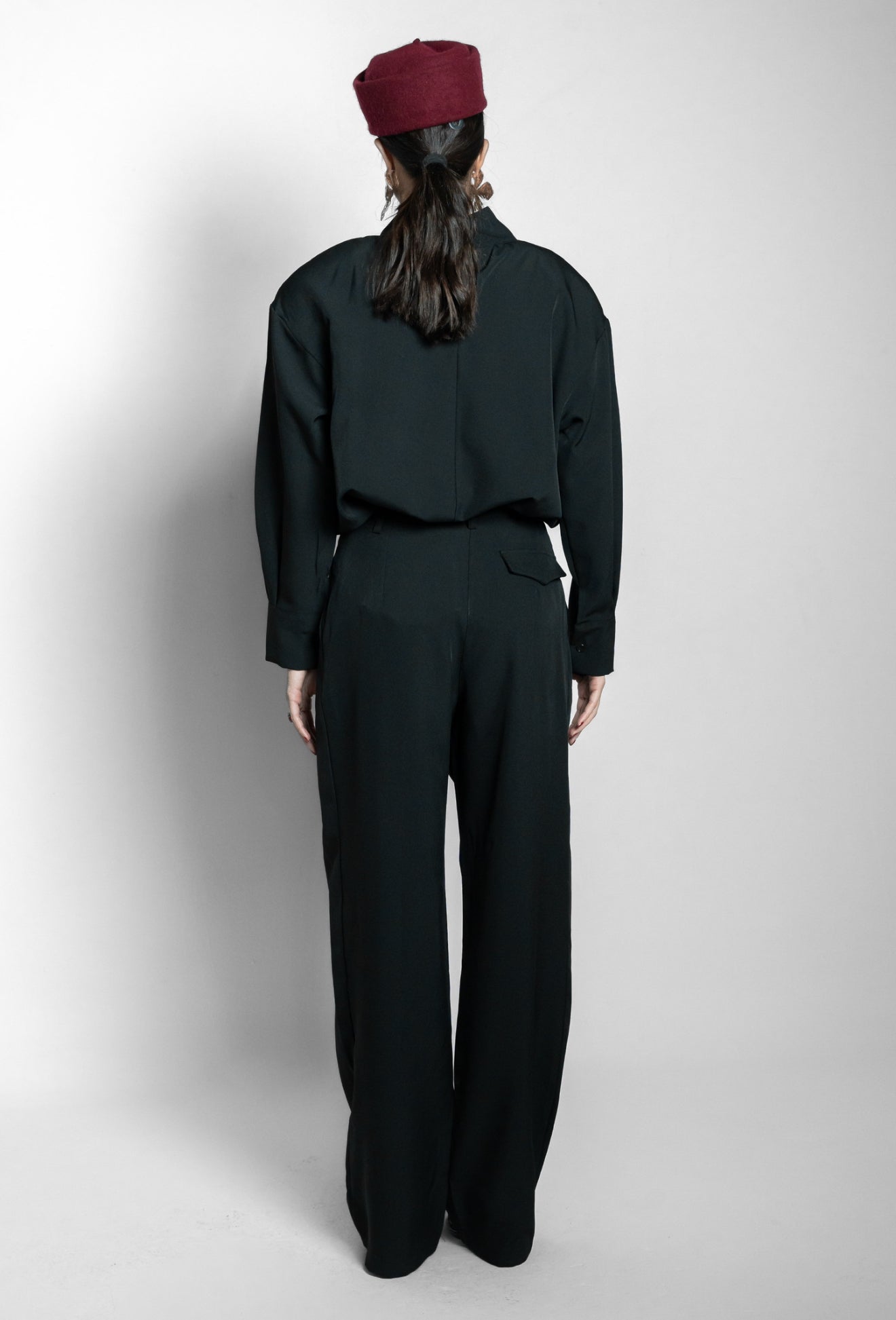Pantalone taglio sartoriale nero