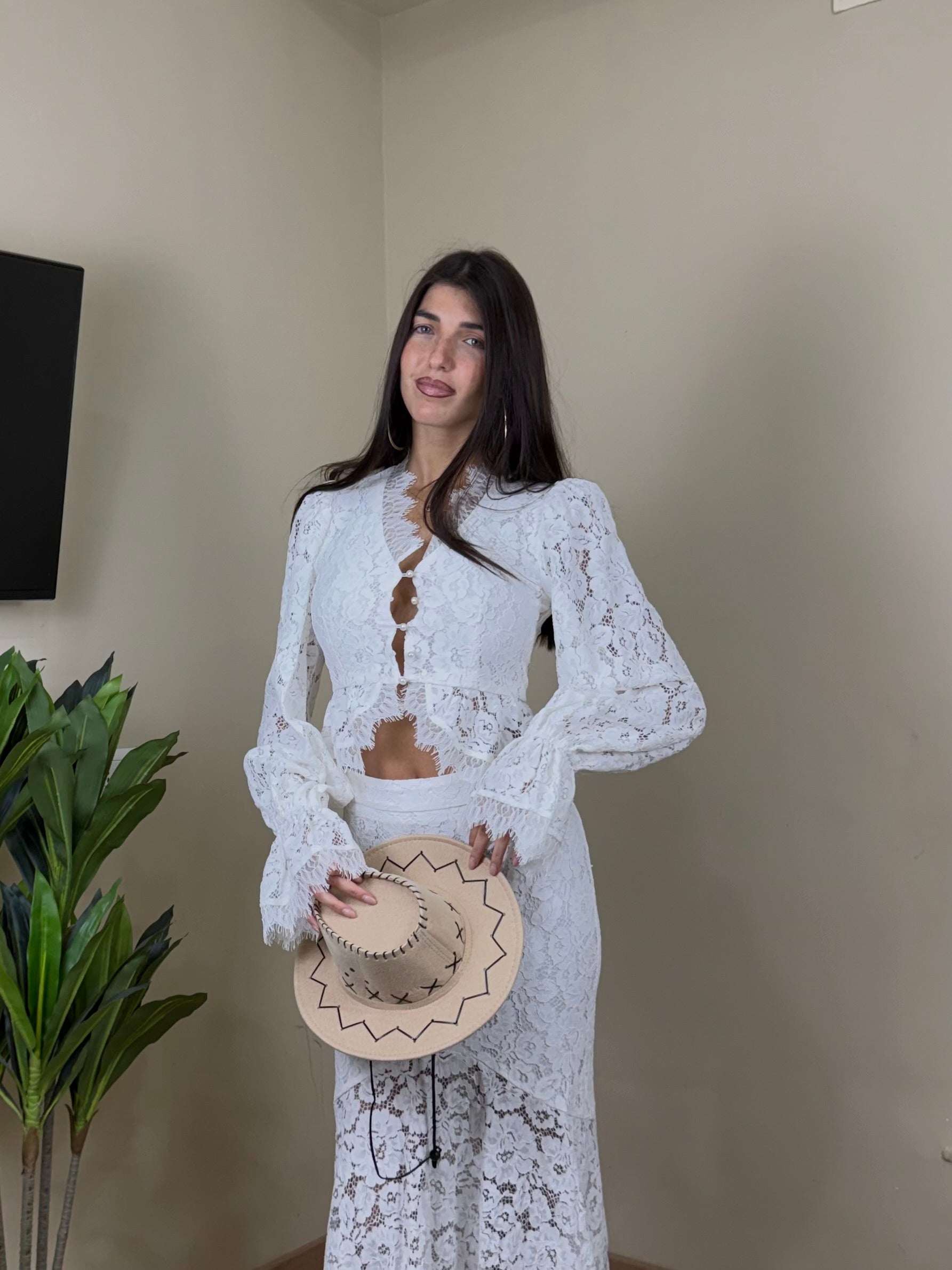 Camicia in pizzo lumina