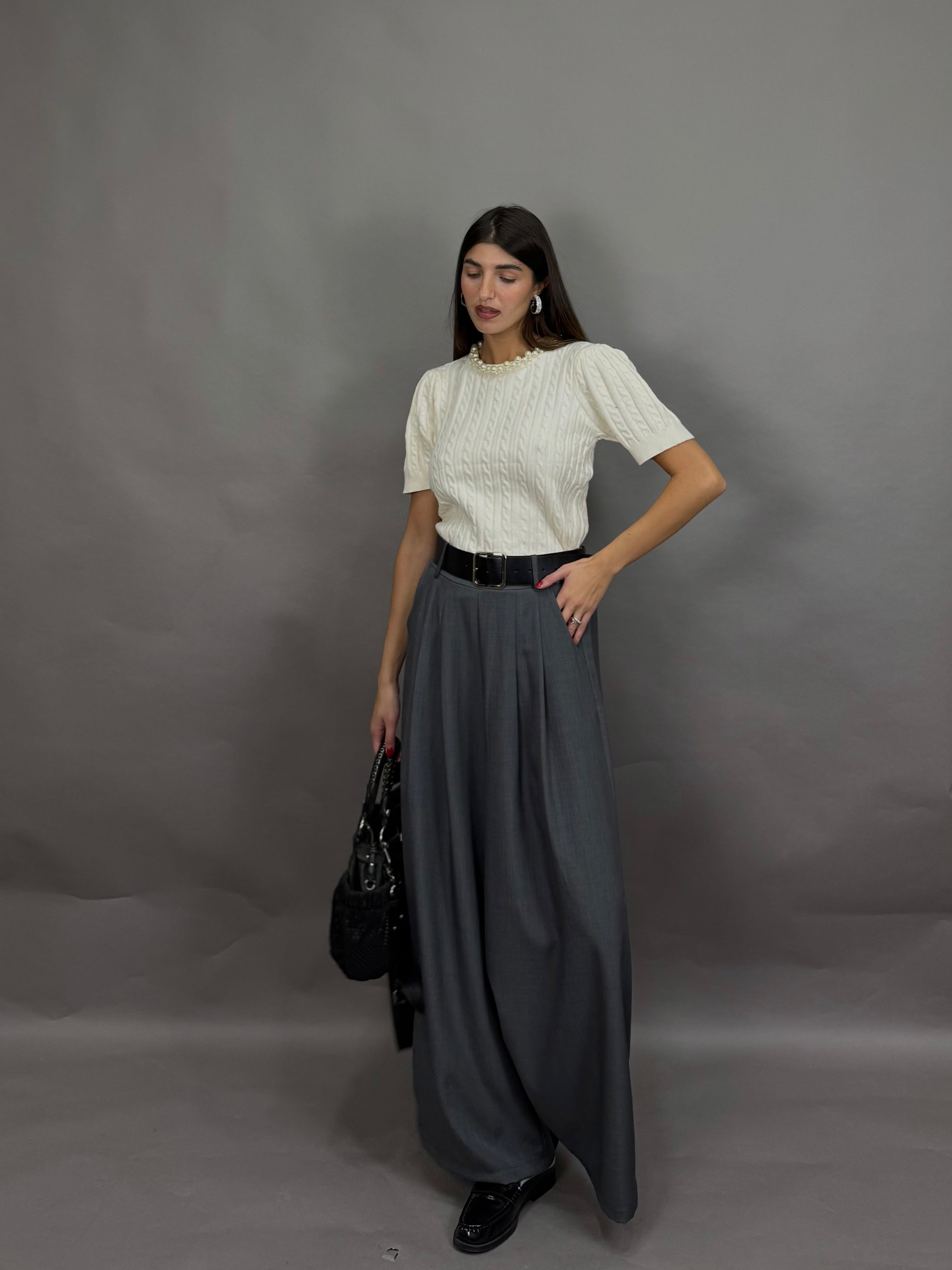 Pantalone morbido grigio