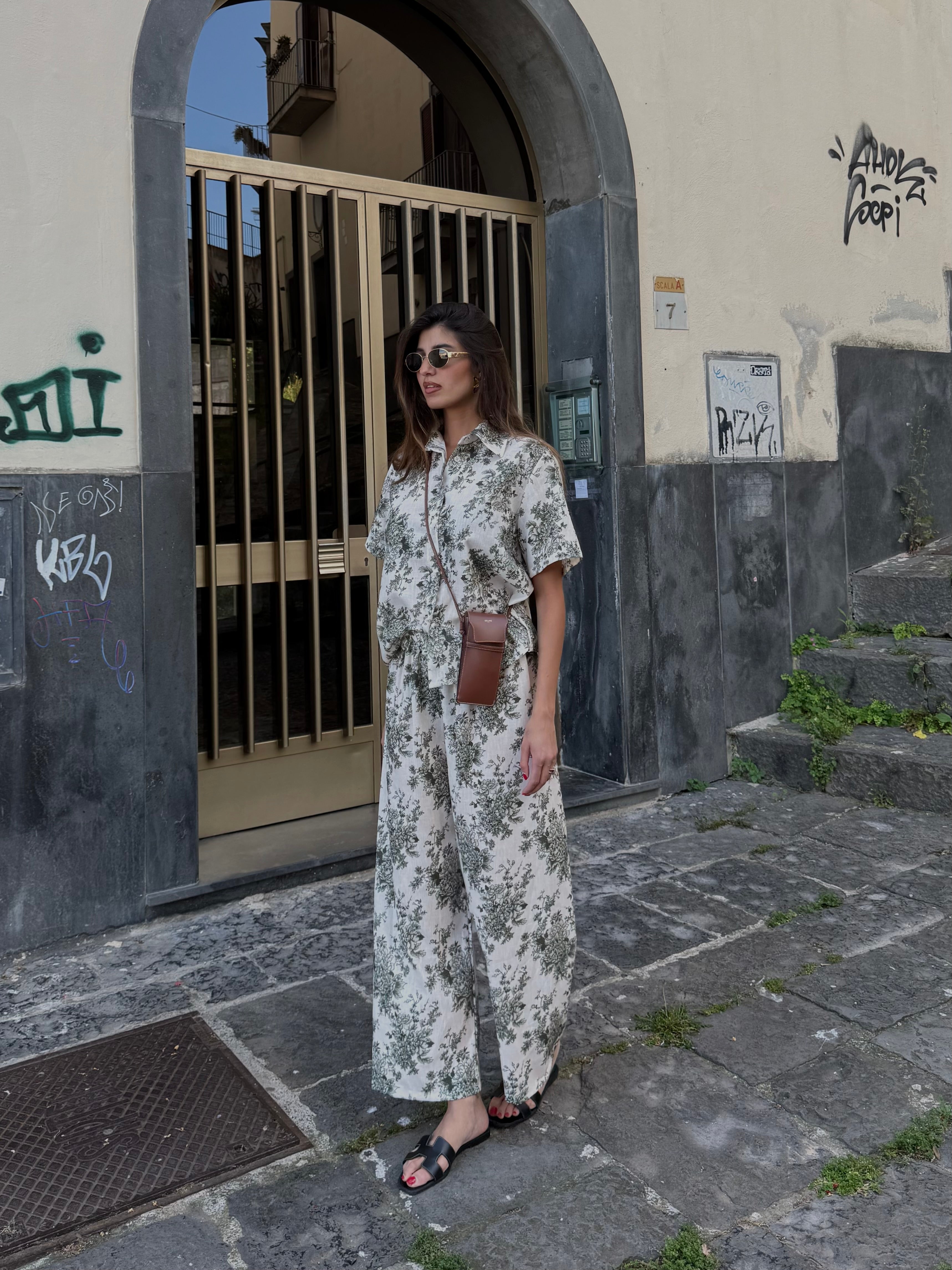 Coordinato con camicia Dior verde - LadyB Shop Online
