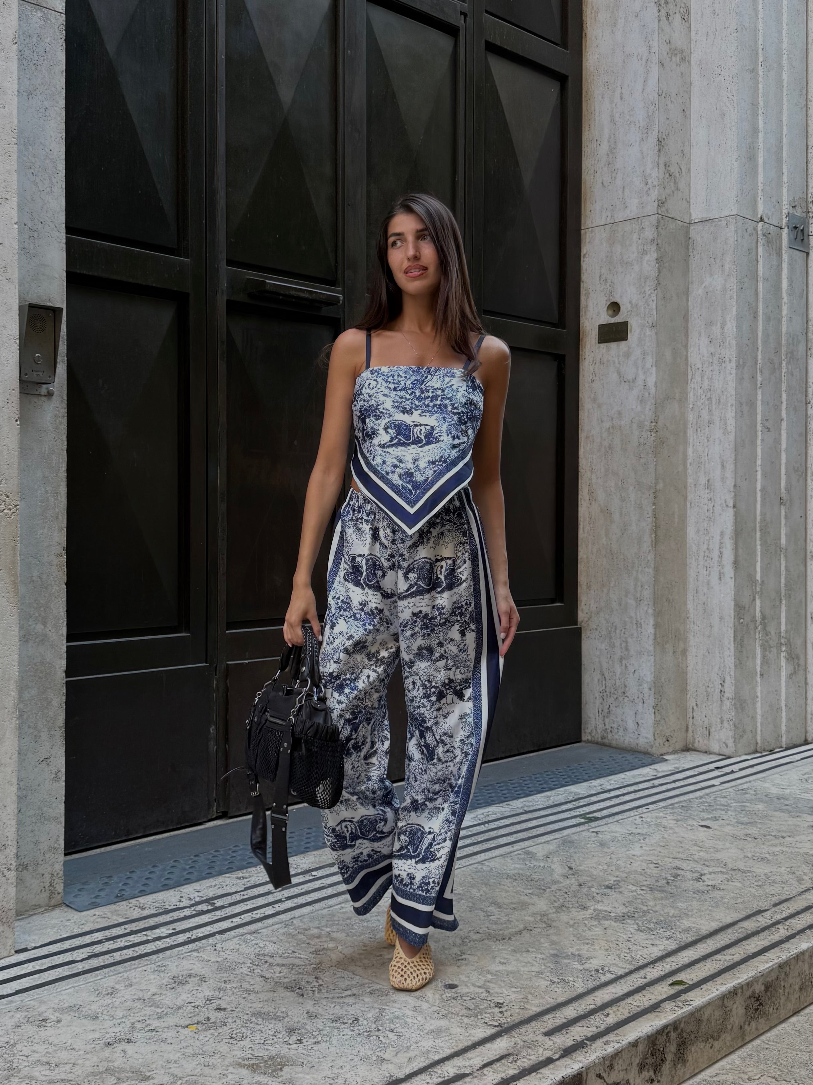 Completo bandana Dior blu - LadyB Shop Online
