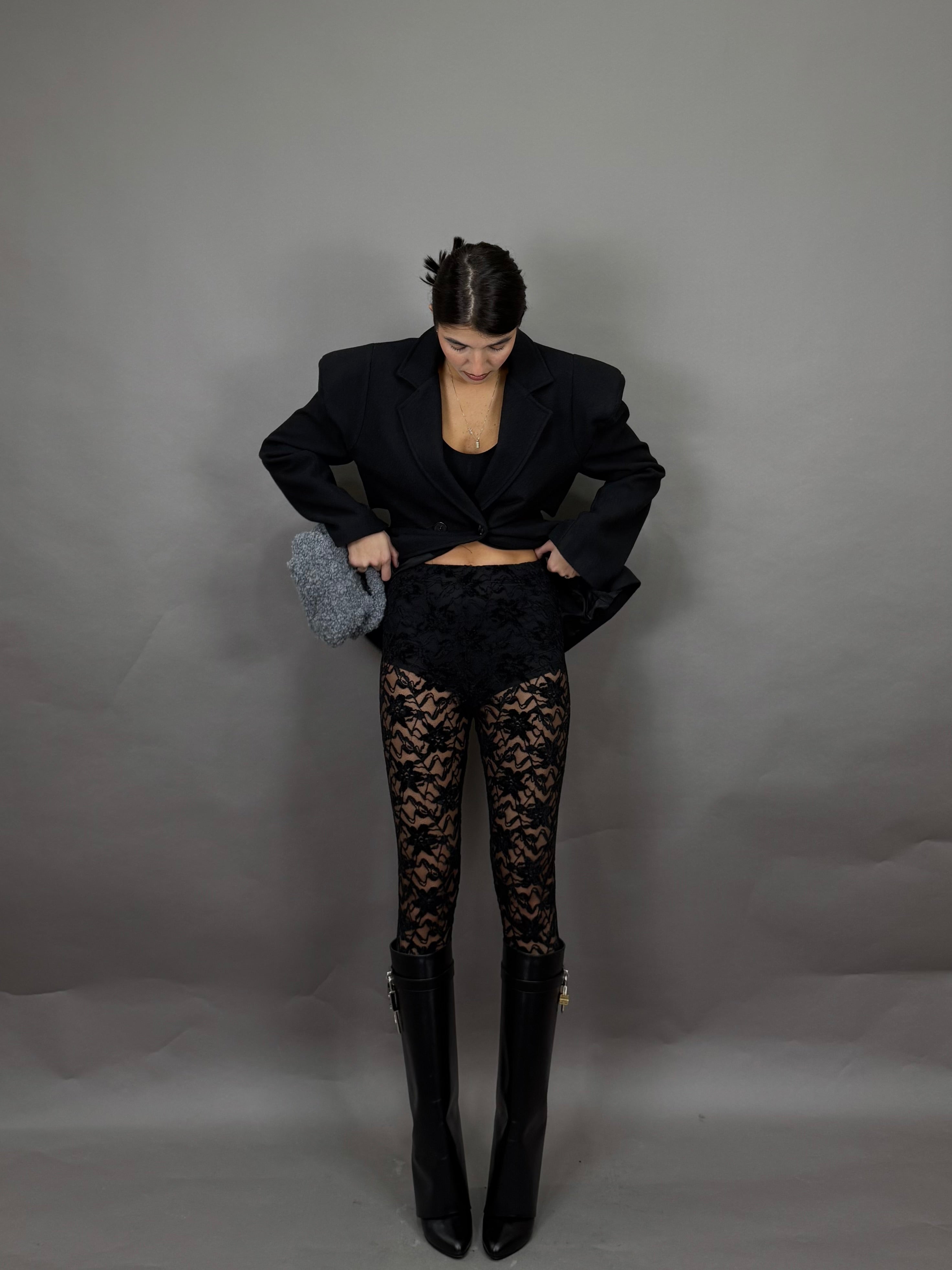 Calza velluto just nera