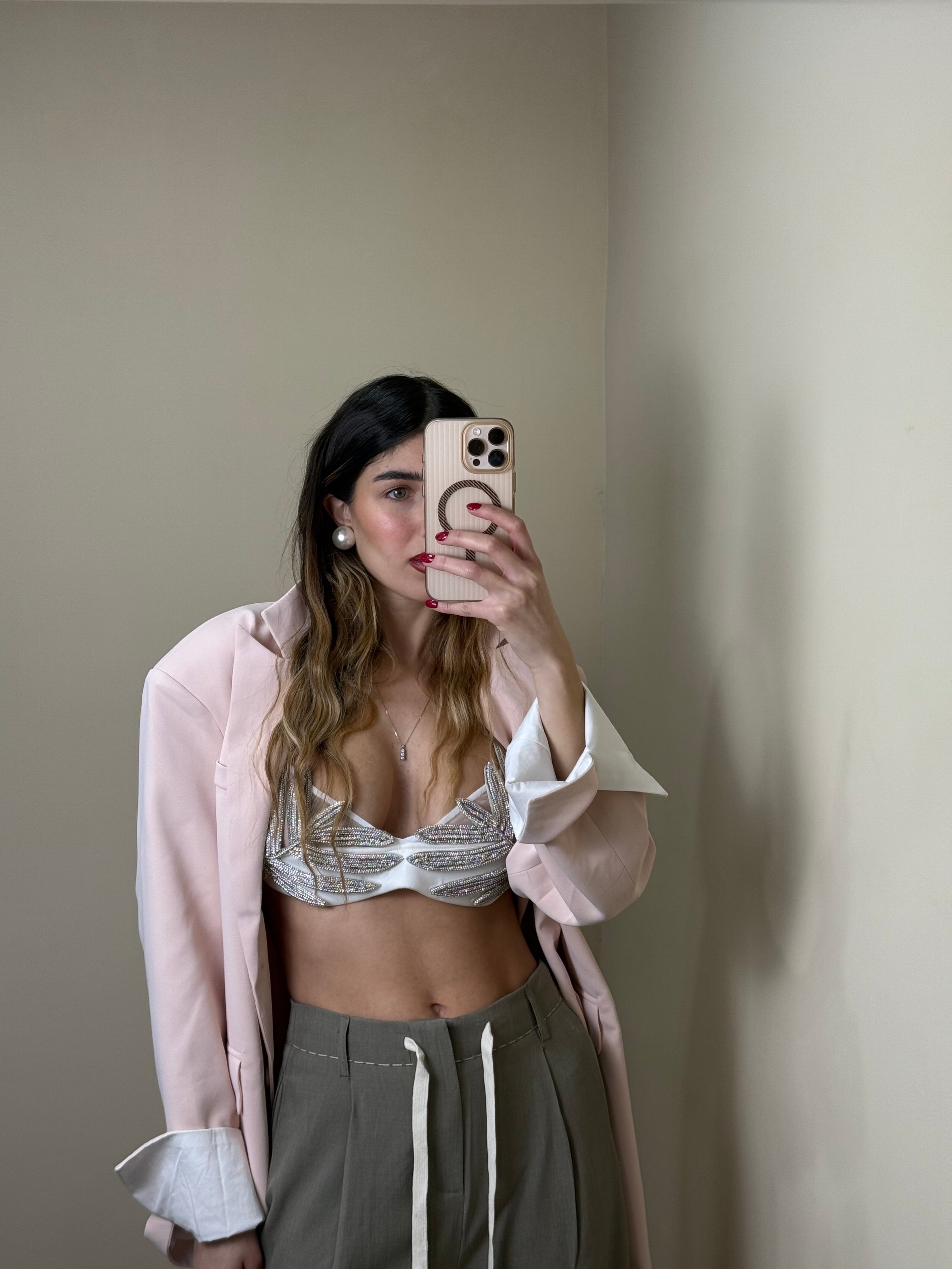 Bralette foglia bianca - LadyB Shop Online