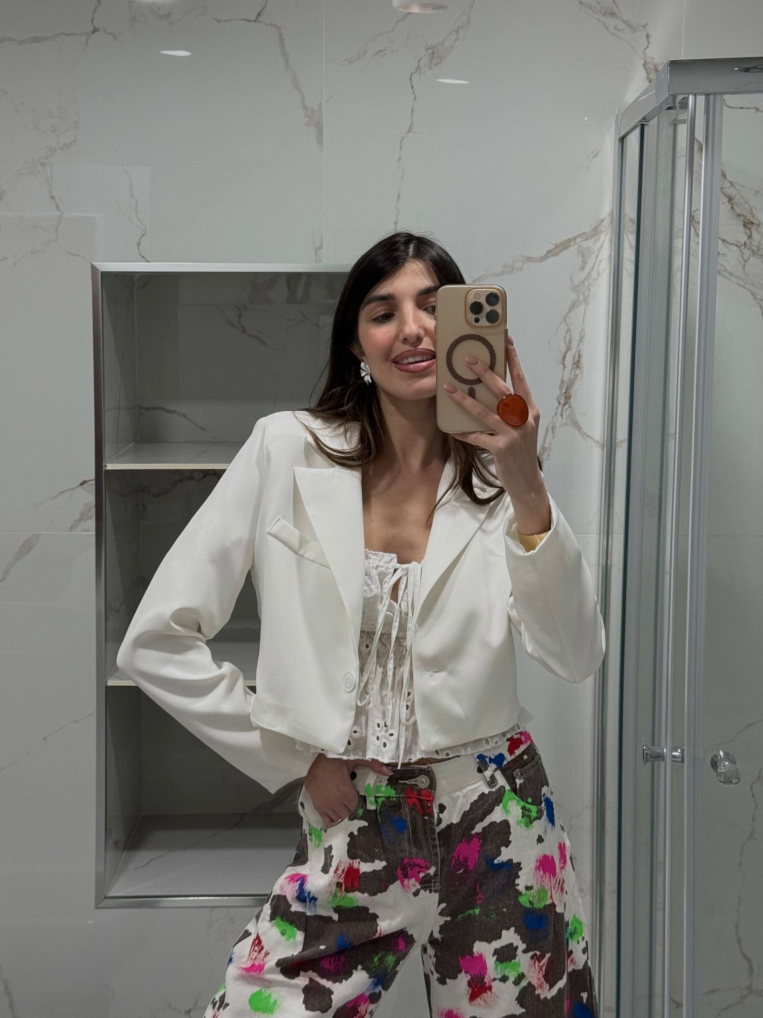 Blazer mini bianco