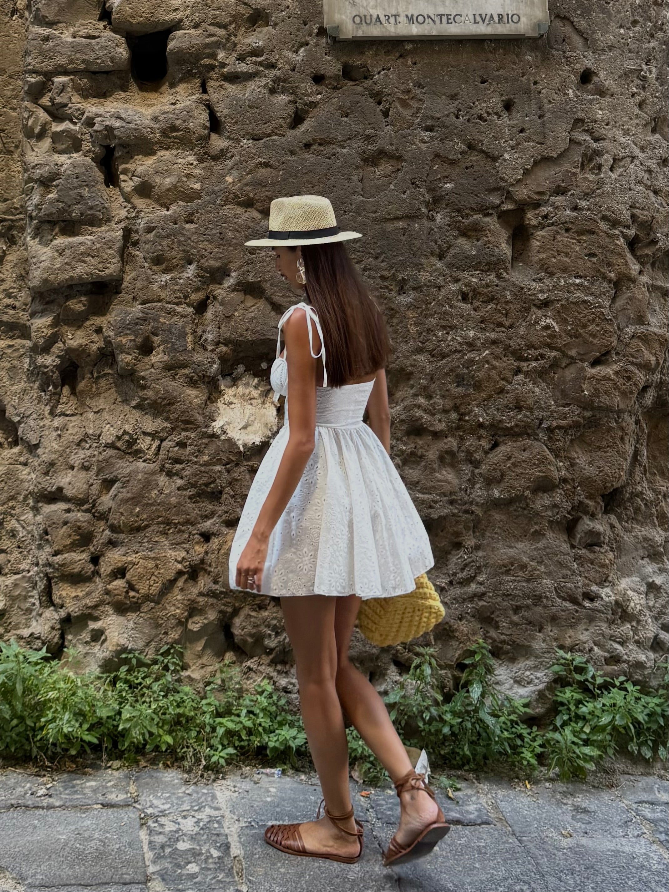 Dress mini sangallo bianco - LadyB Shop Online