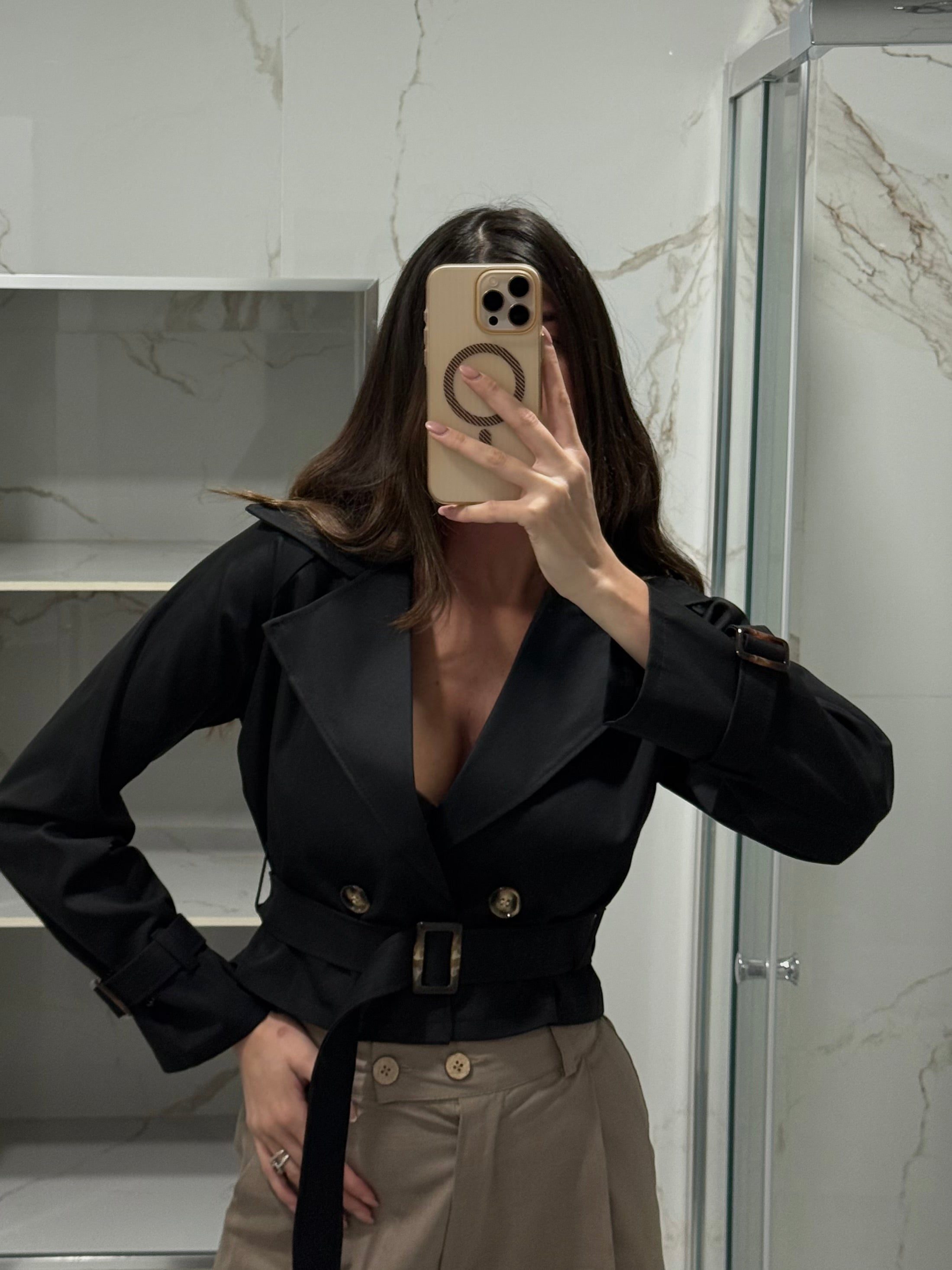 Trench Bunny nero - LadyB Shop Online