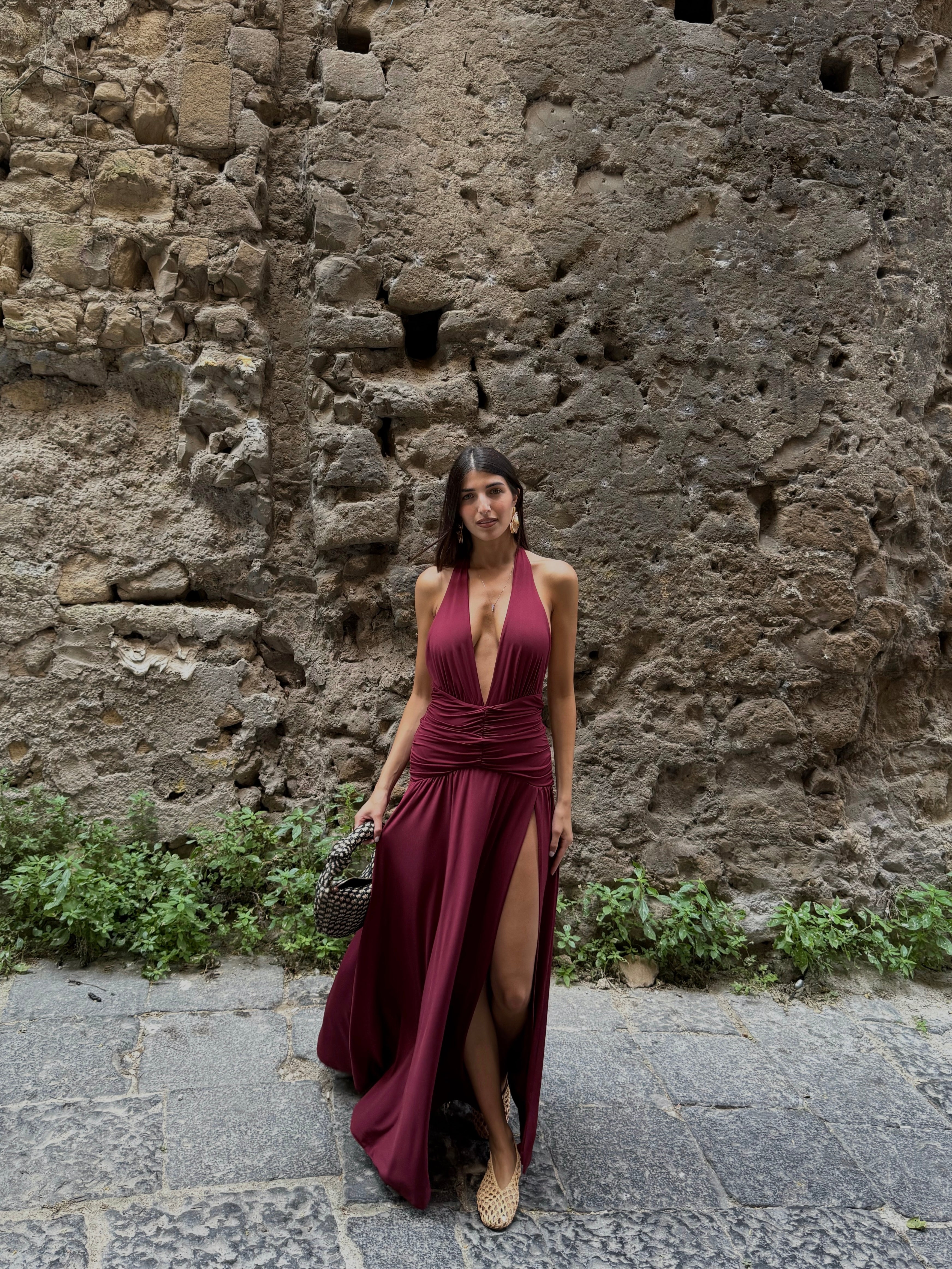 Dress Santorini bordeaux - LadyB Shop Online