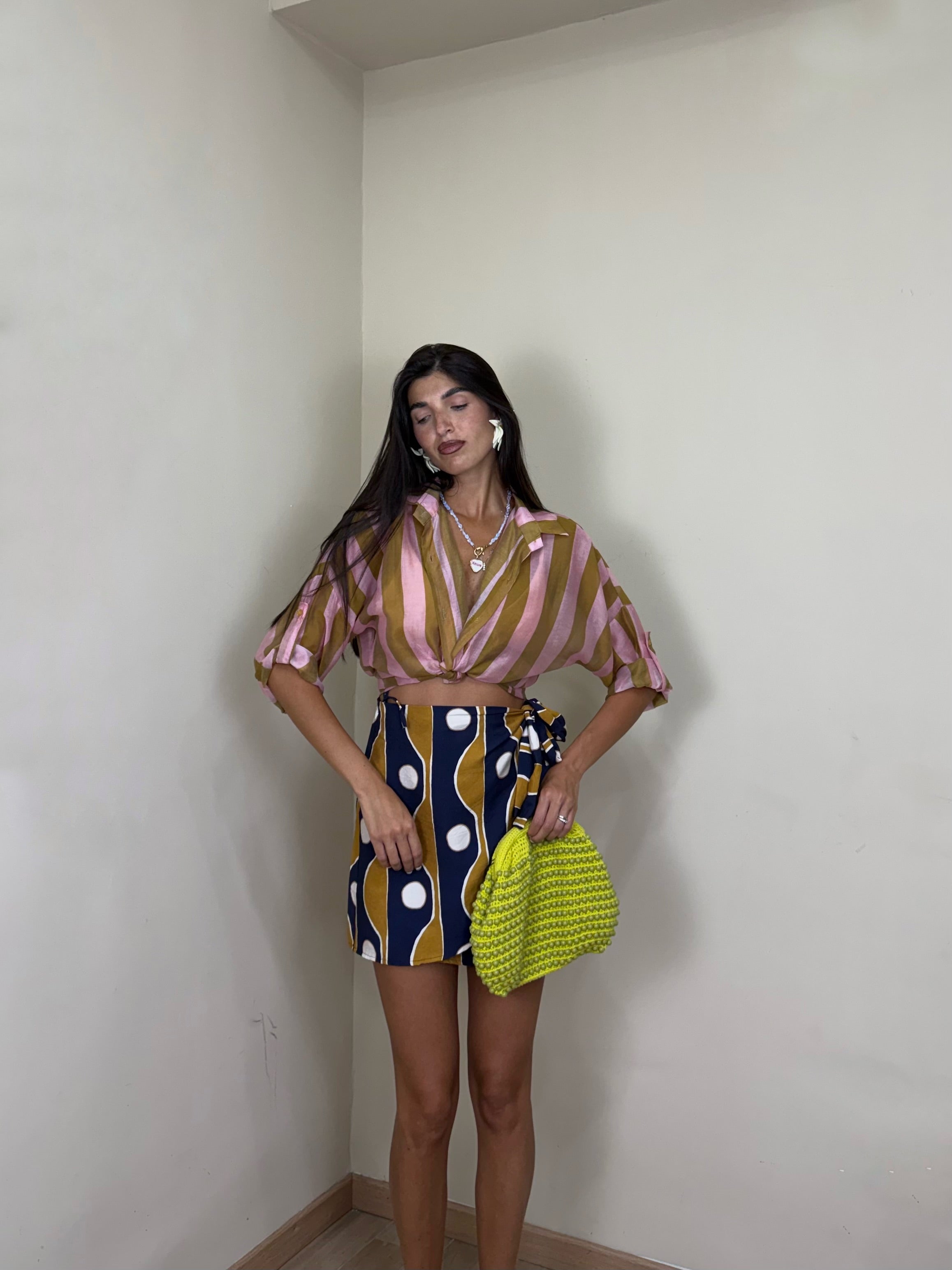 Camicia righe in organza