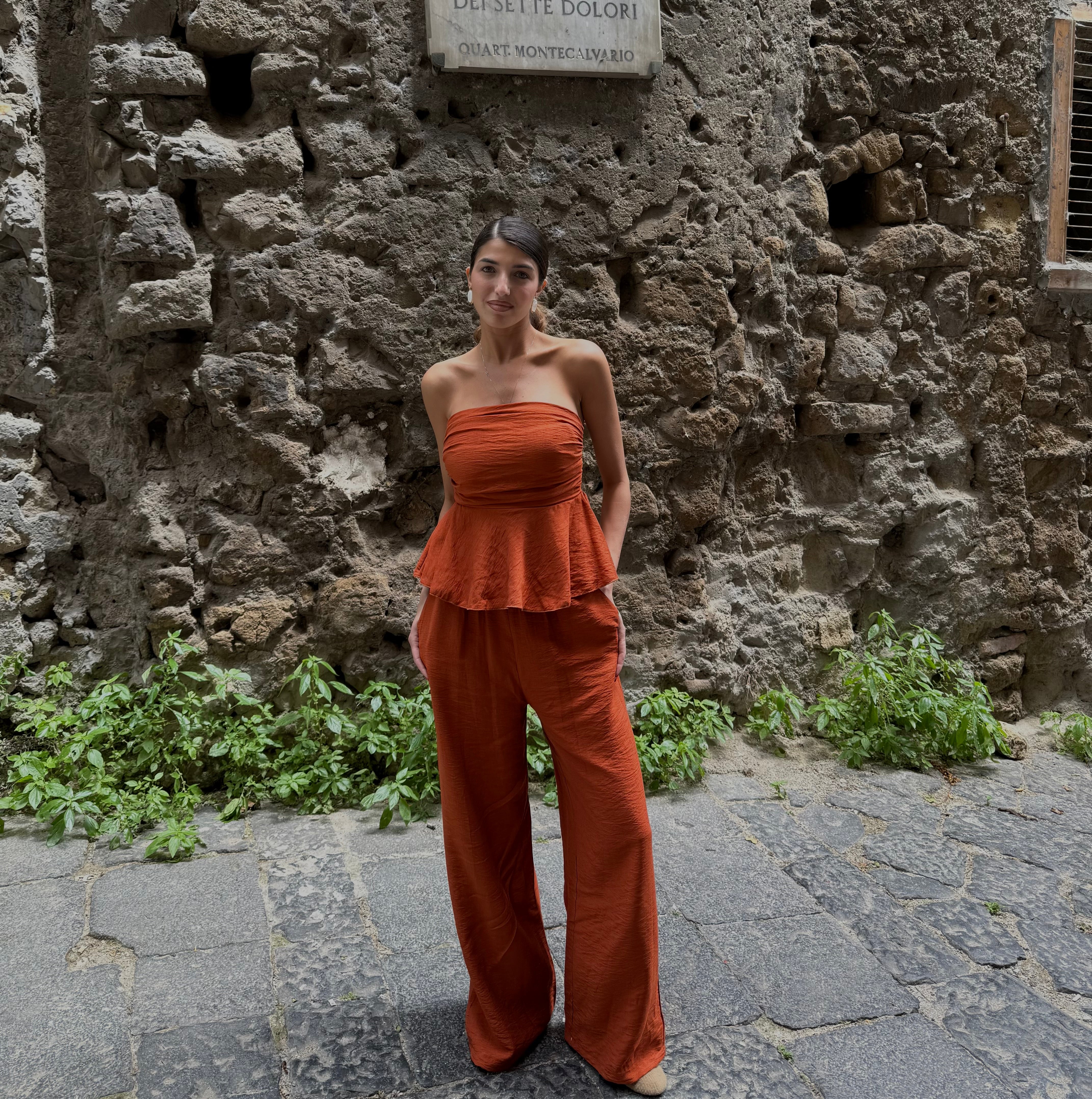 Coordinato Amalfi ruggine - LadyB Shop Online