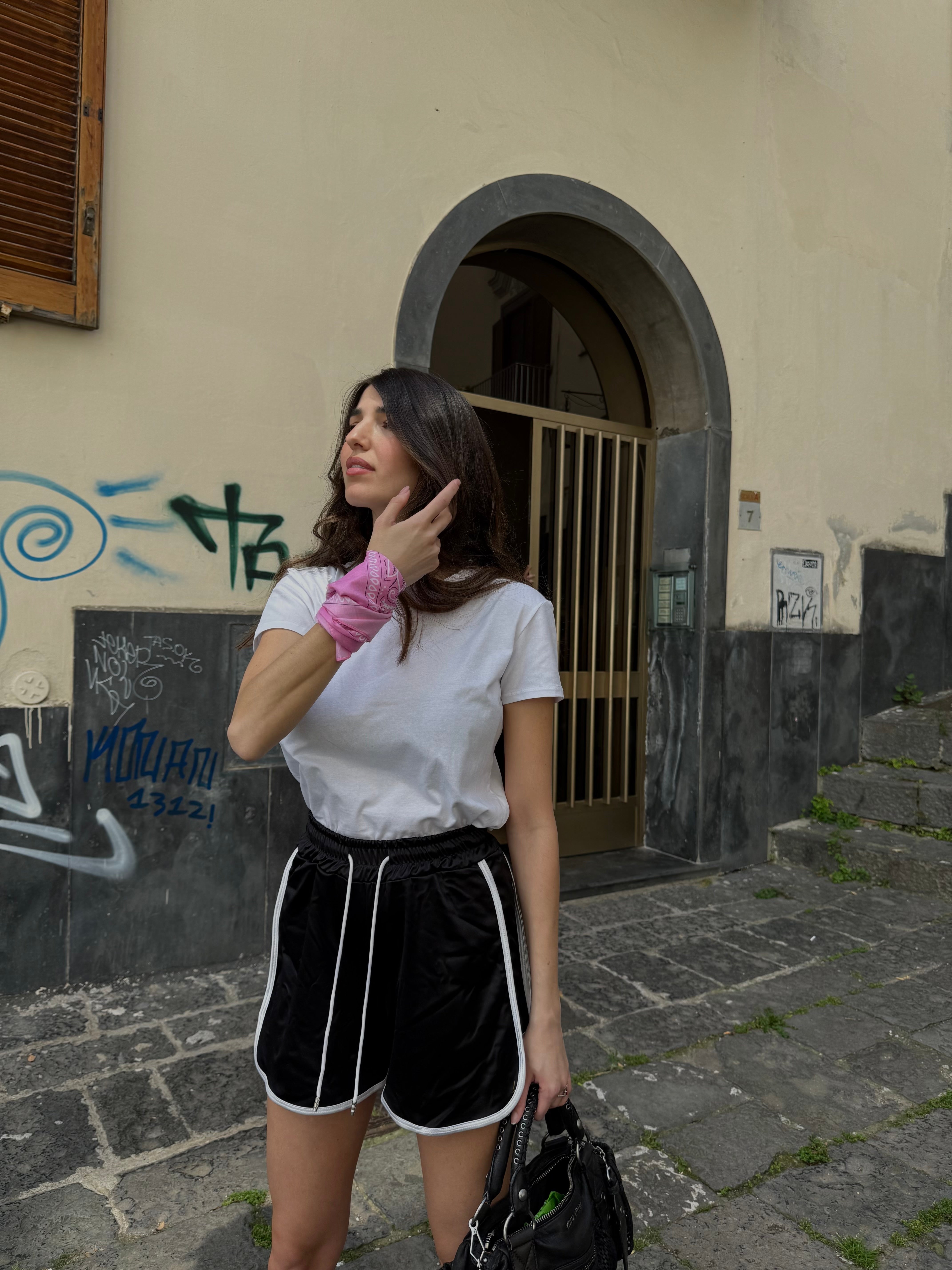 T-shirt bandana rosa - LadyB Shop Online