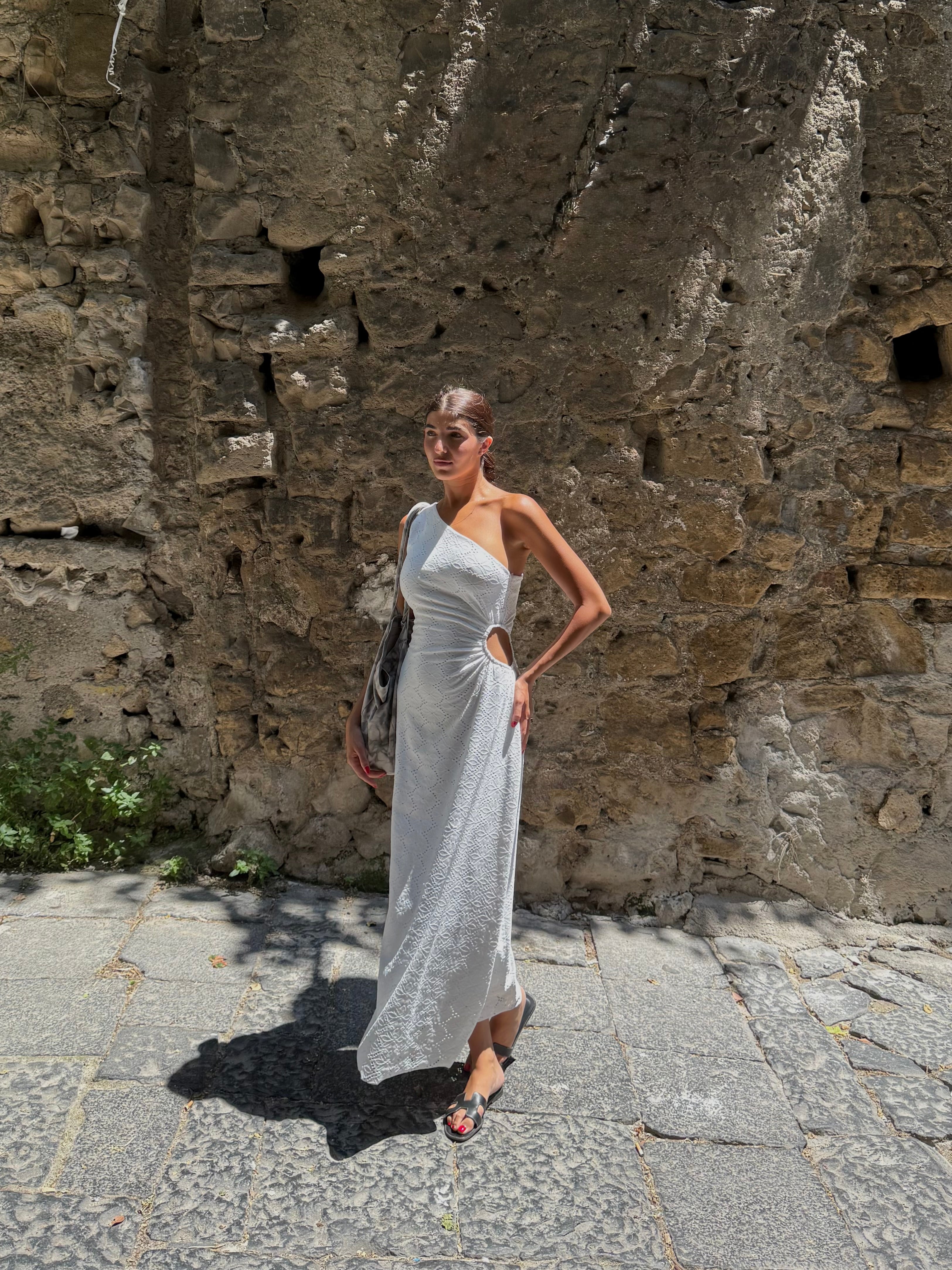 PRE ORDINE Dress in sangallo bianco