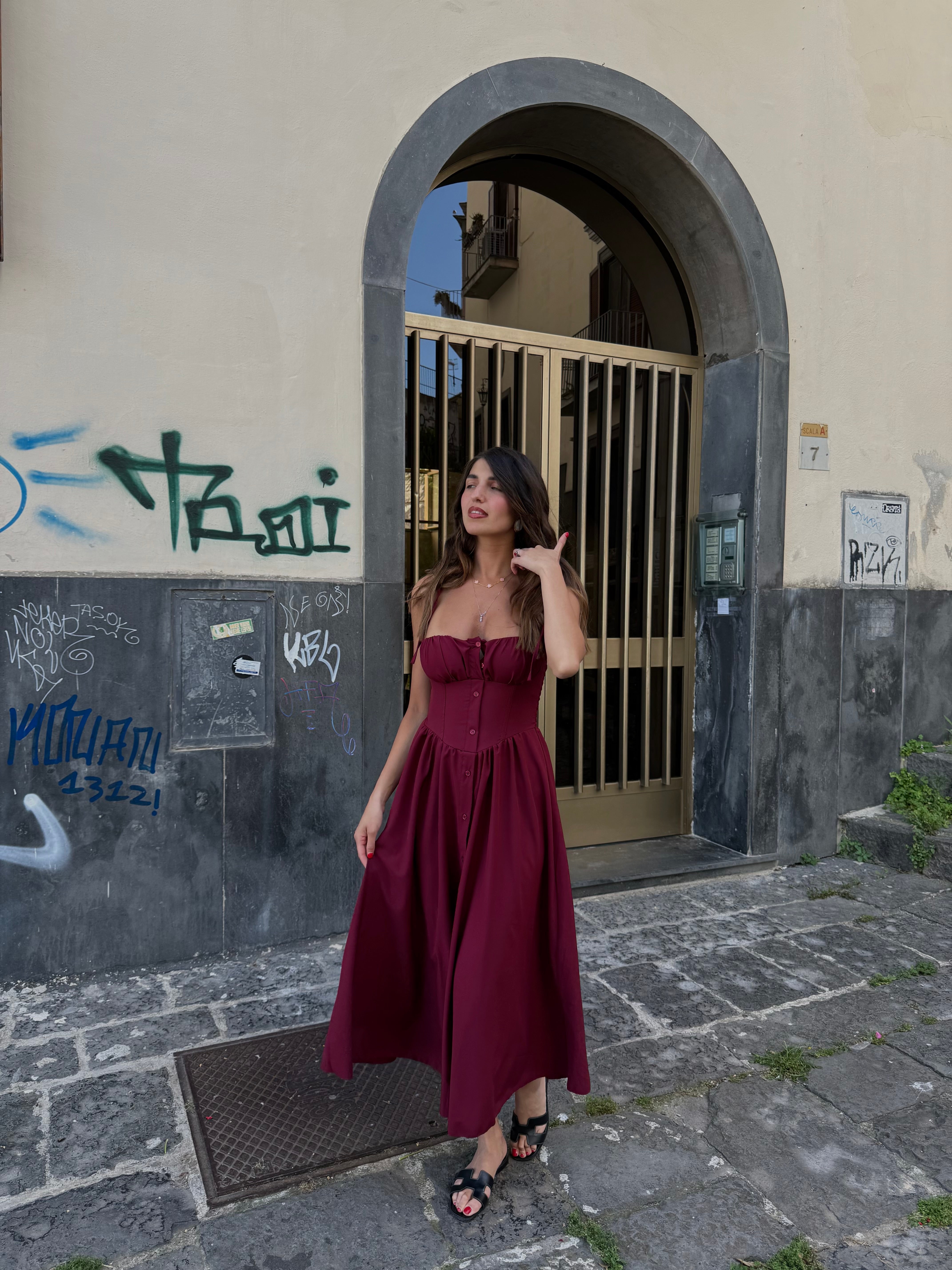 Dress Elisa bordeaux - LadyB Shop Online