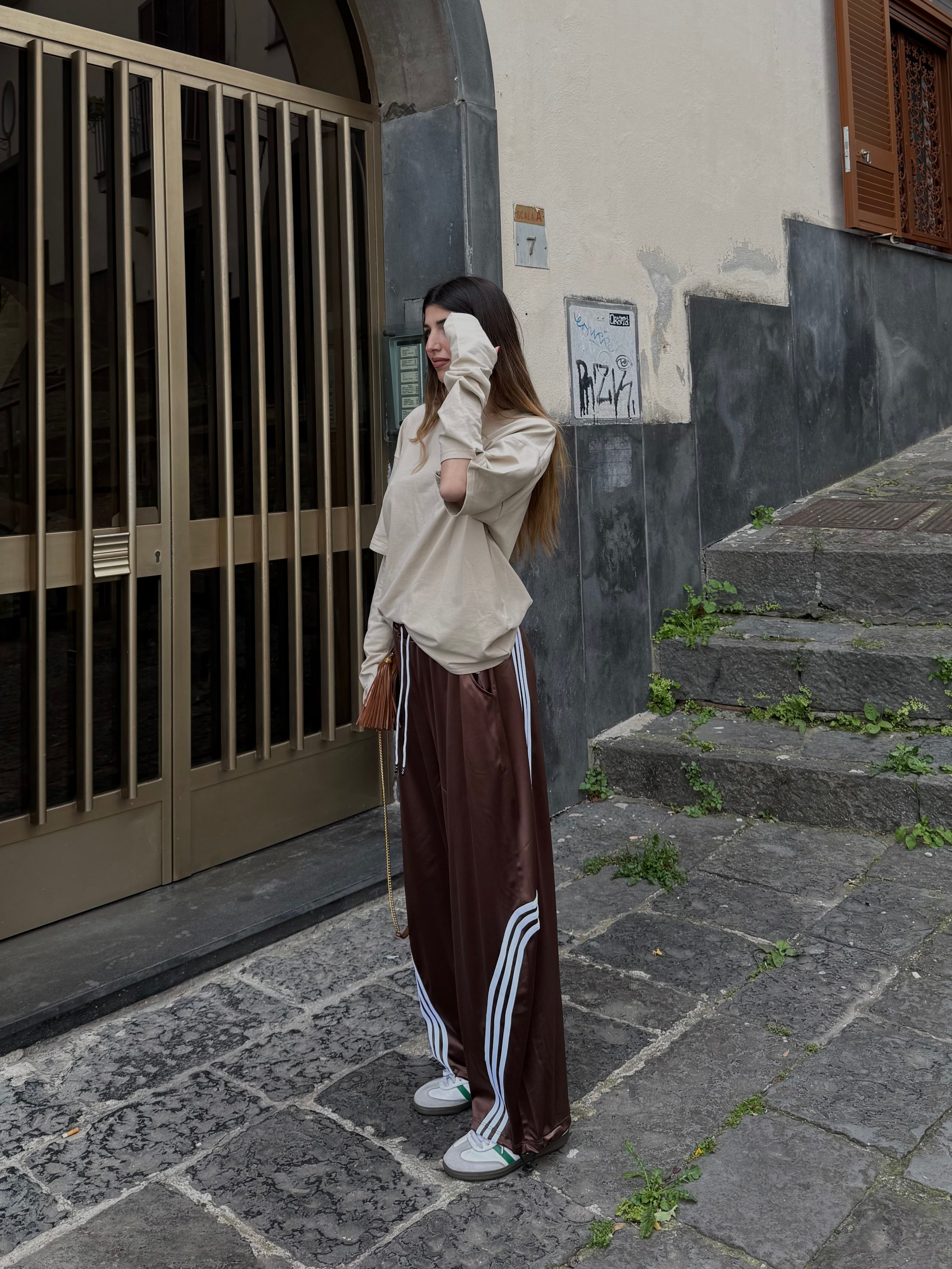 Pantalone adid marrone - LadyB Shop Online