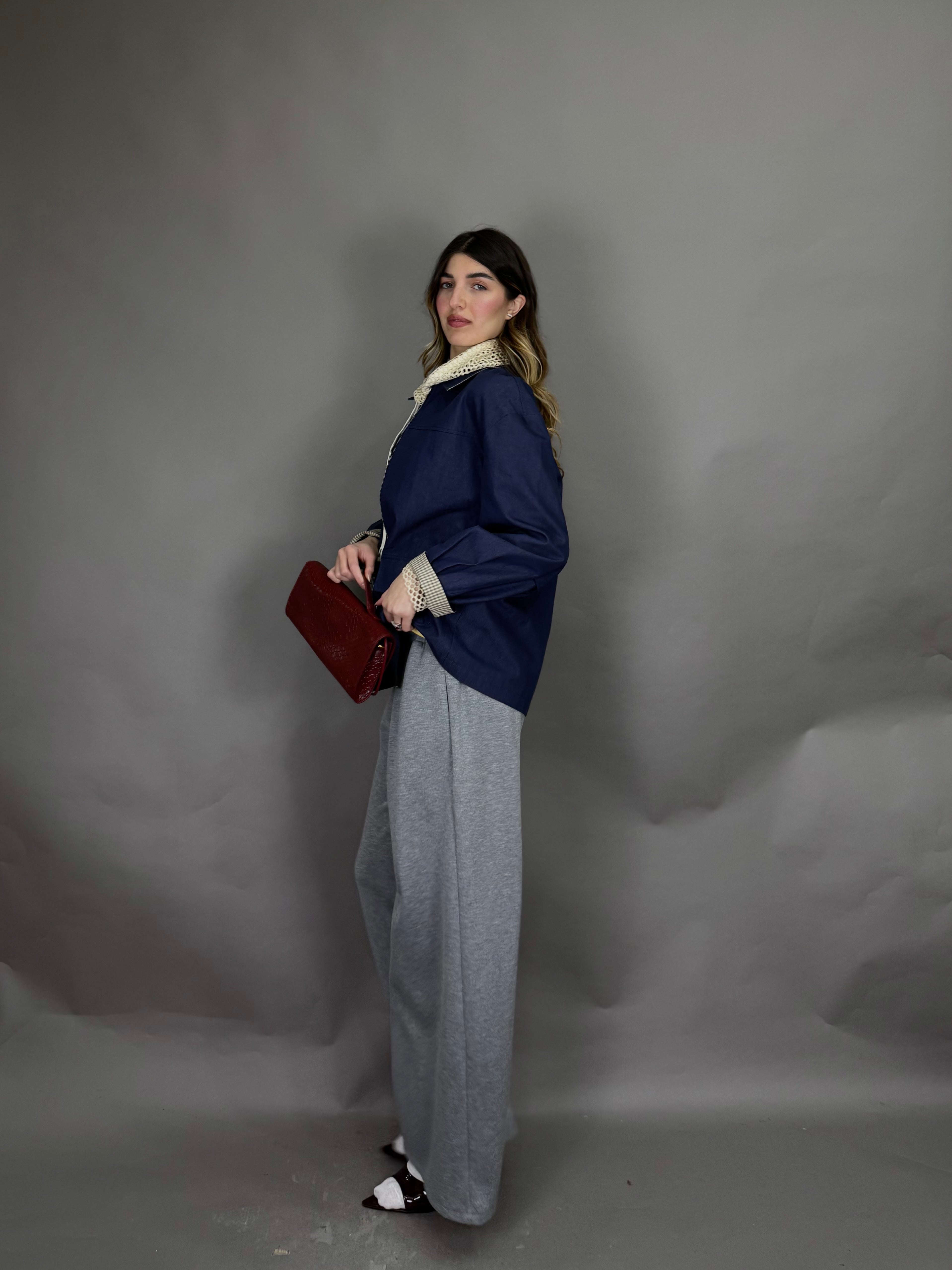 Panta tuta garzato grigio - LadyB Shop Online