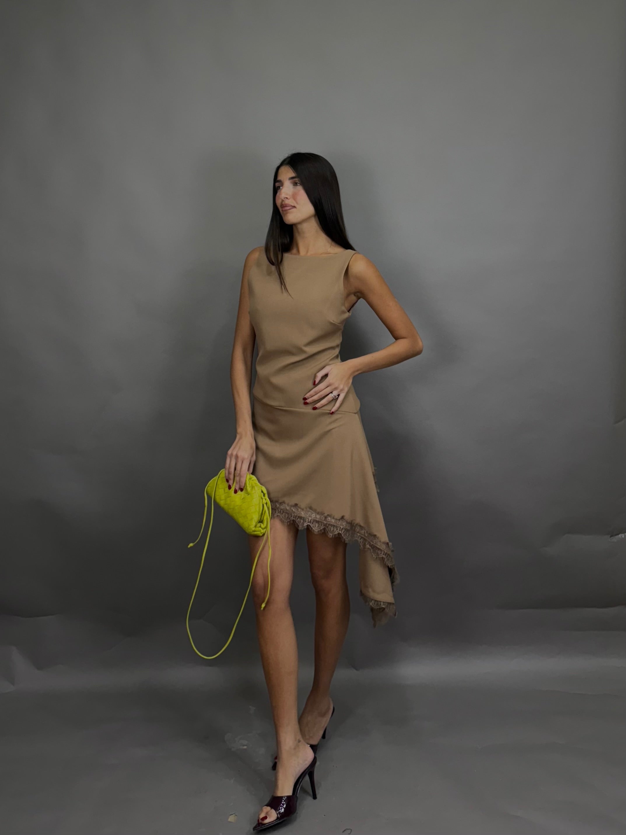 Dress pizzo nude lumina