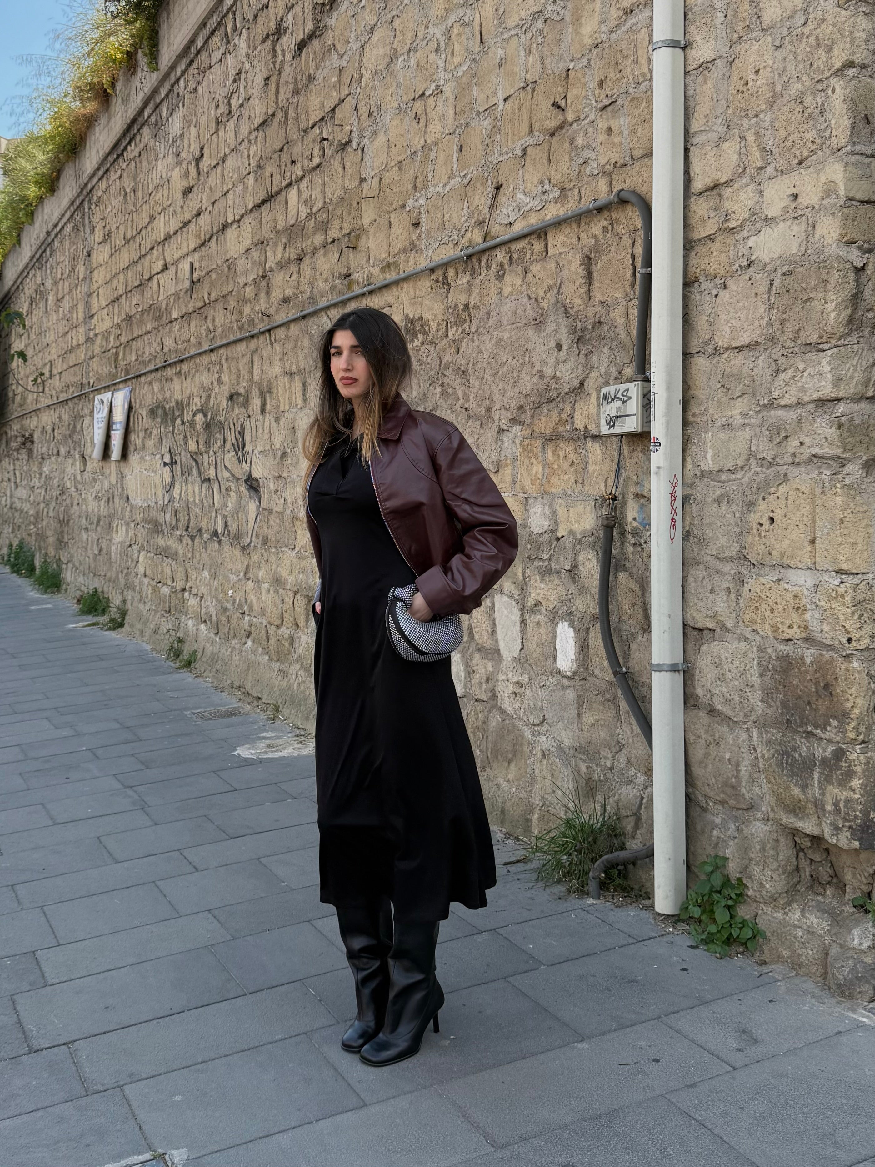 Dress maxi polo nero - LadyB Shop Online