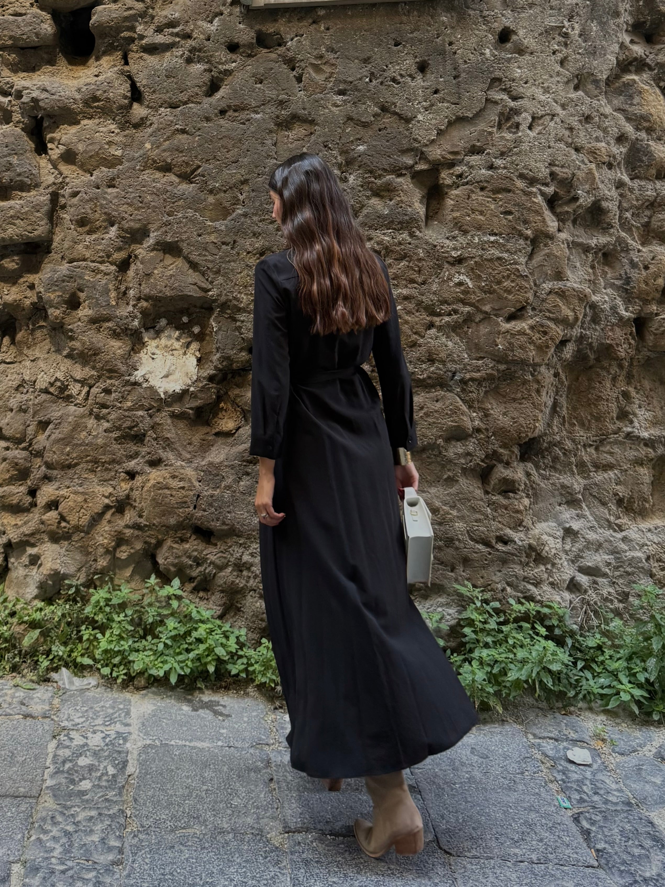 Dress camicia lumina nero - LadyB Shop Online