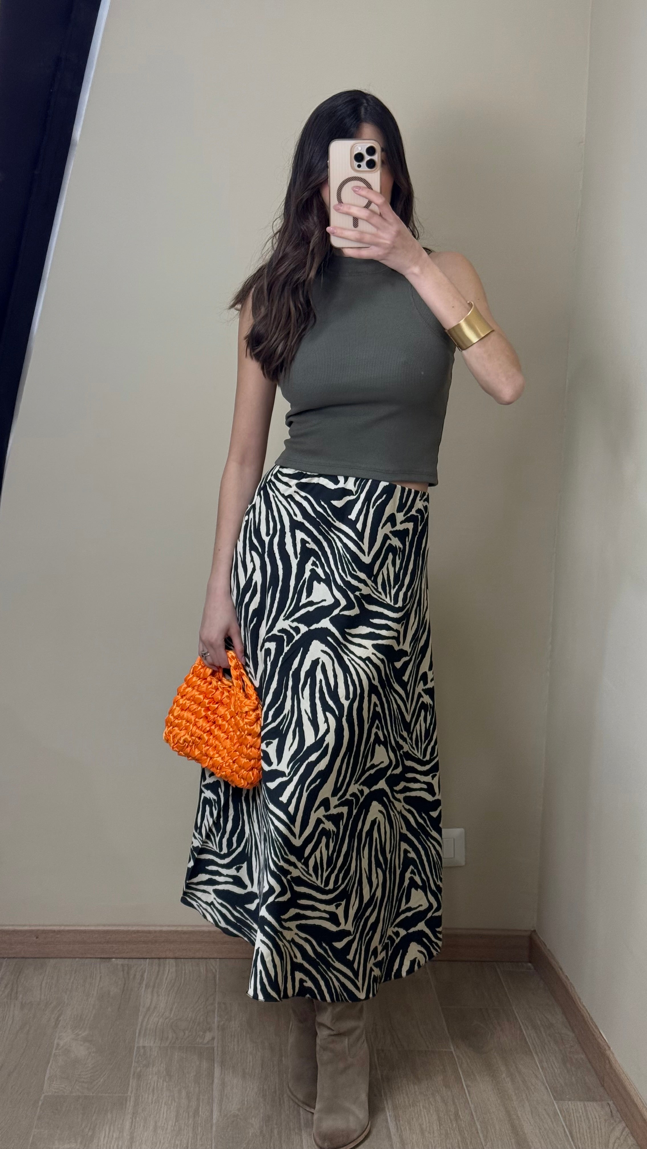 Gonna satin zebrata - LadyB Shop Online