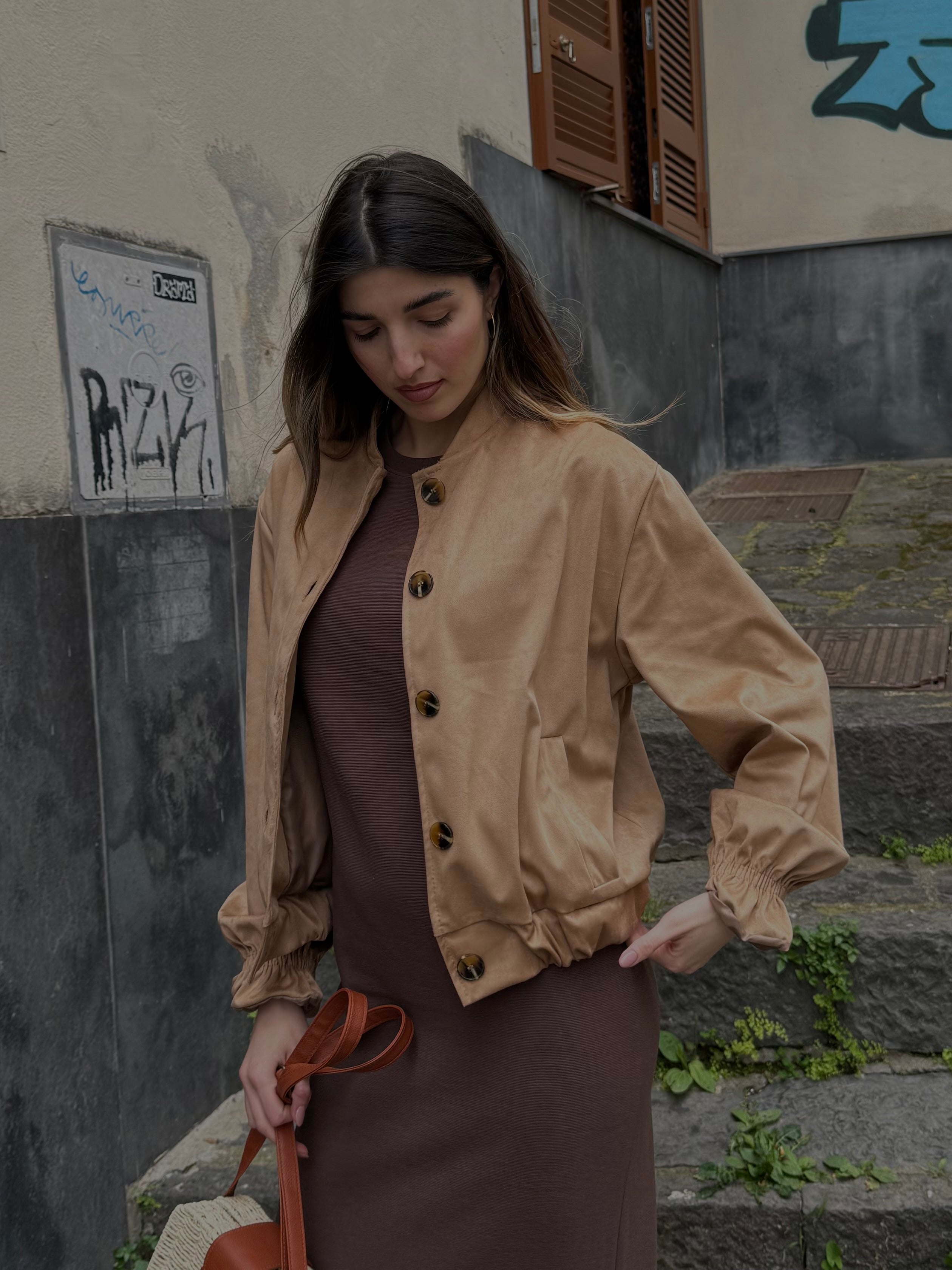 Bomber scamosciato - LadyB Shop Online