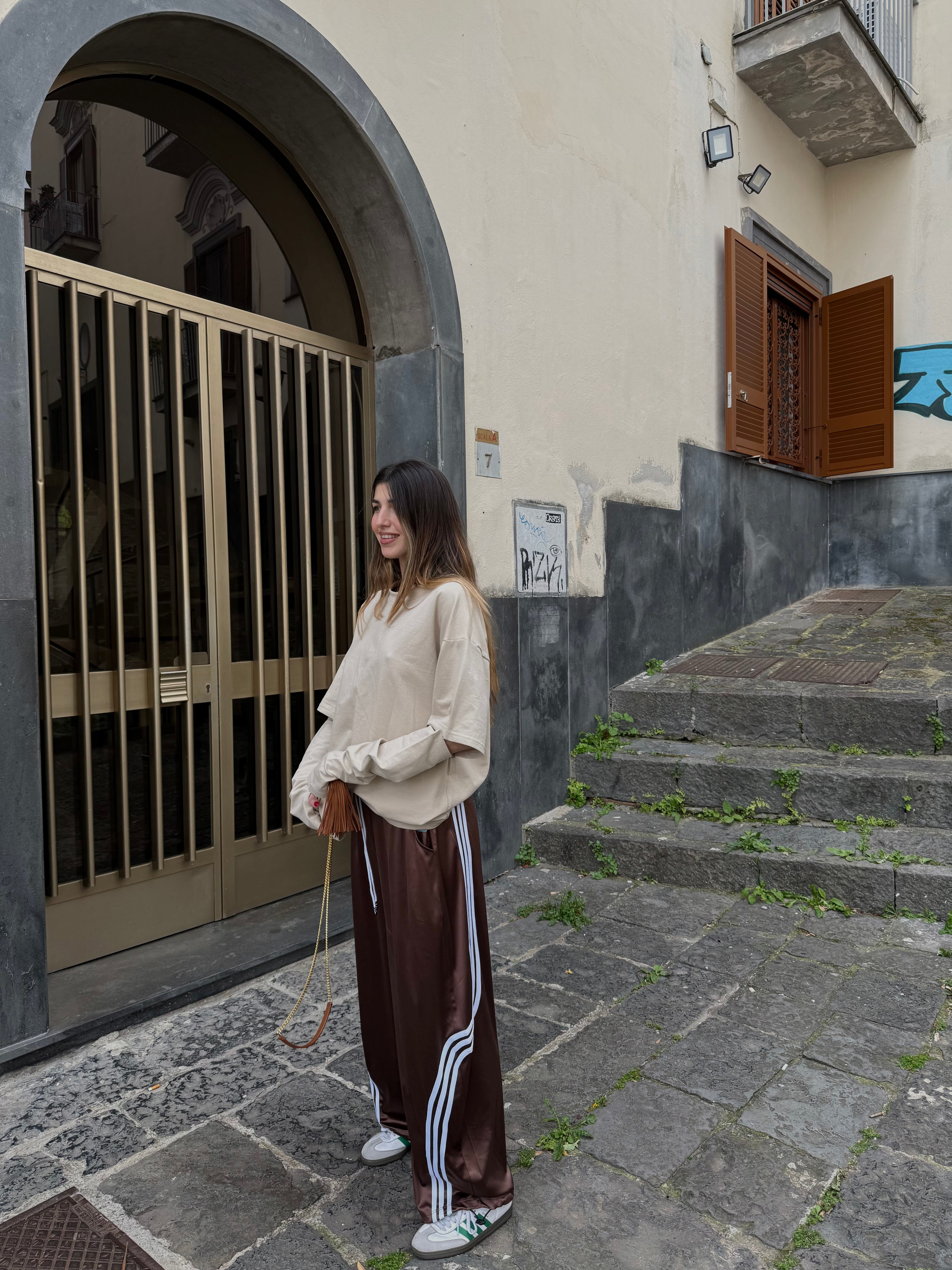 Pantalone adid marrone - LadyB Shop Online