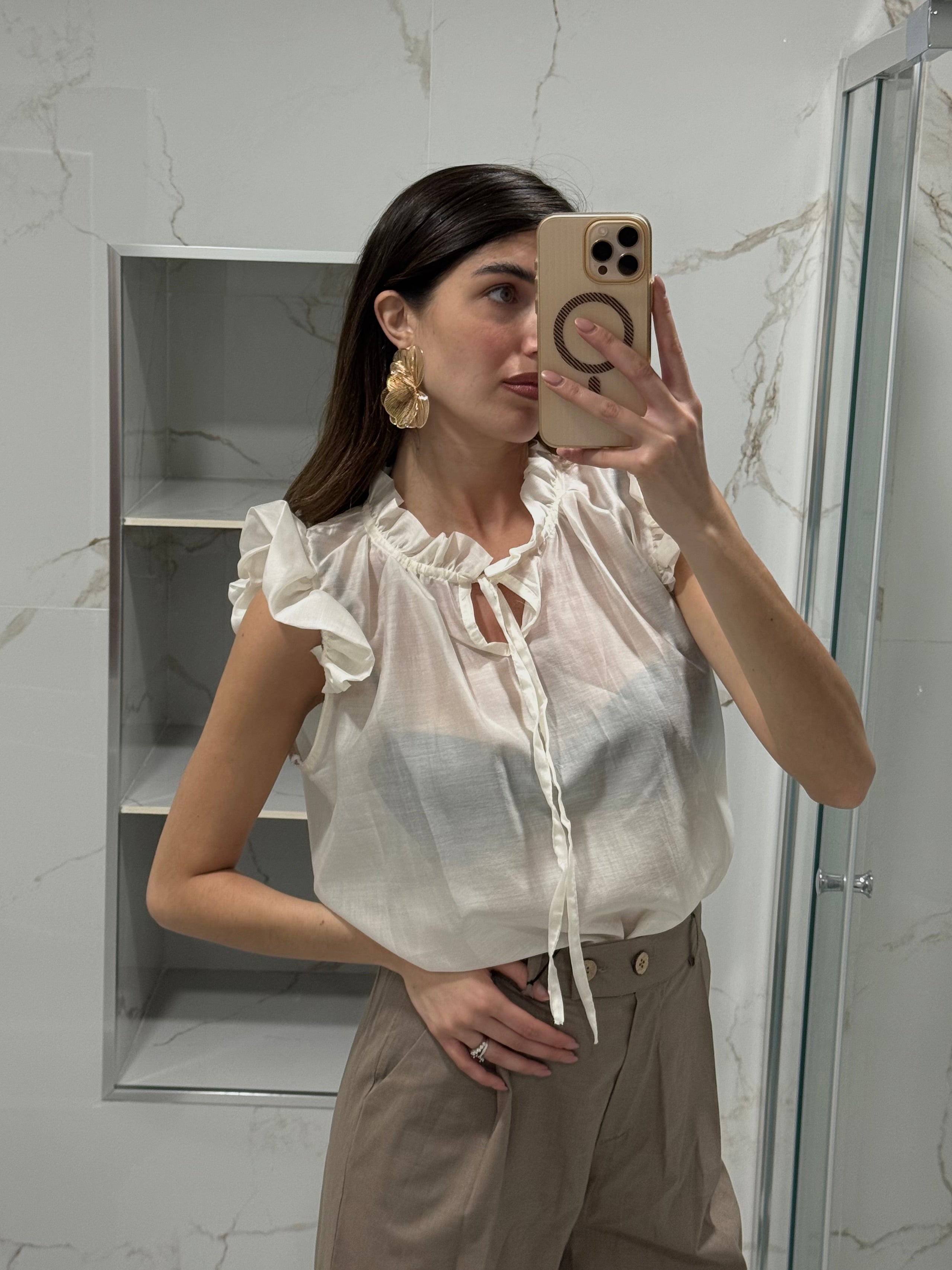 Blusa organza e ruches - LadyB Shop Online