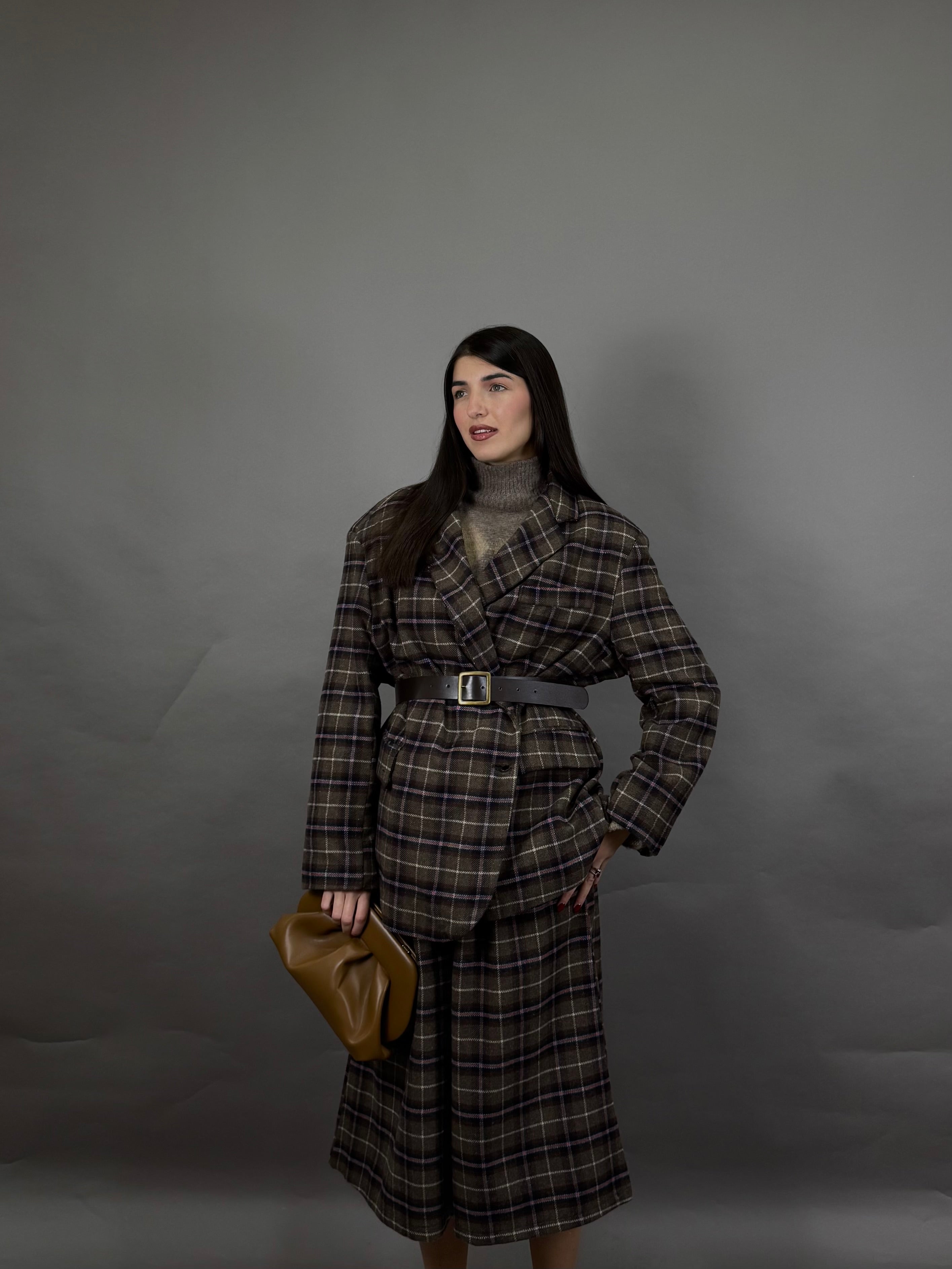 Blazer peso cappotto by just marrone