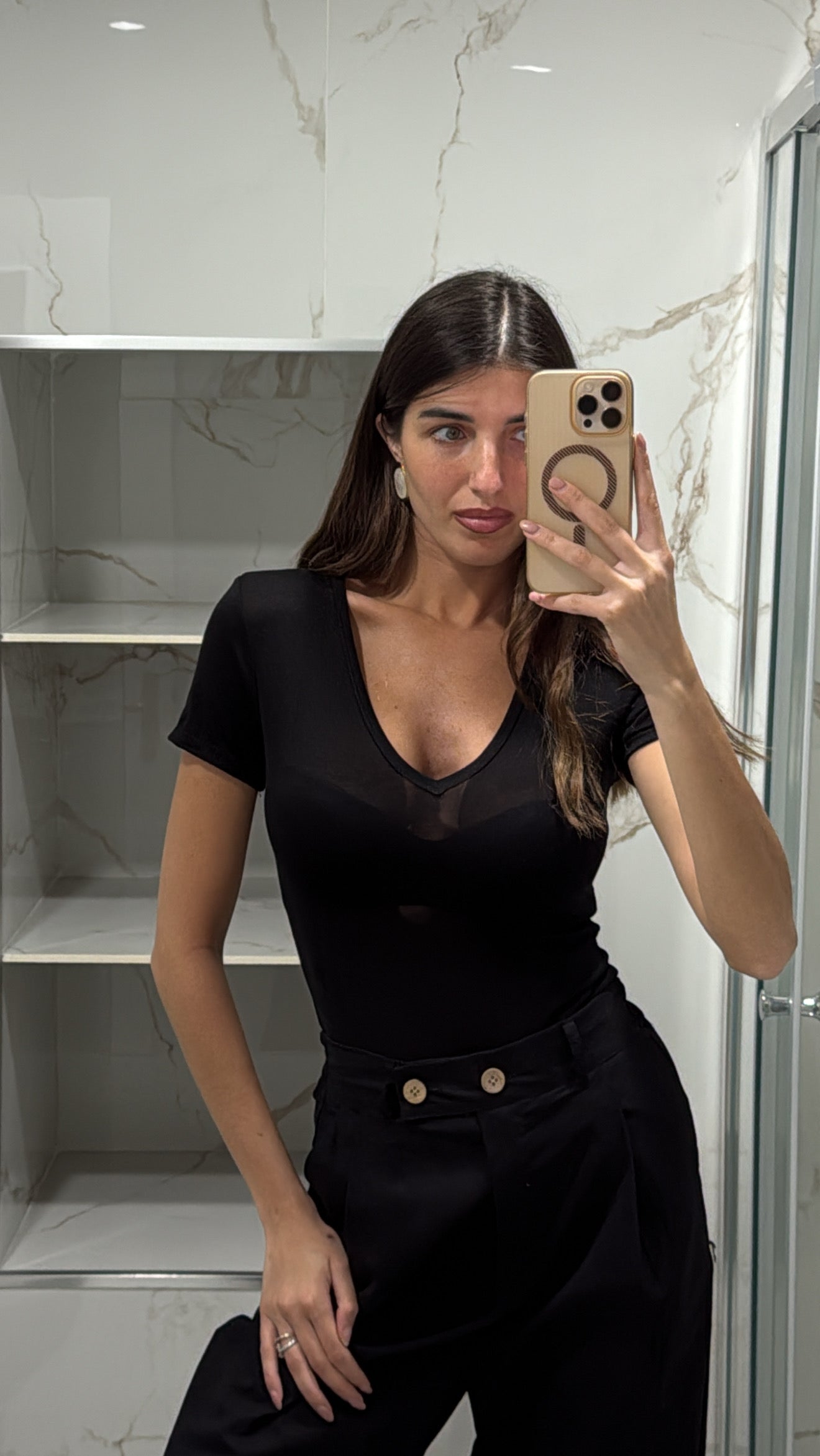 Body a V nero - LadyB Shop Online