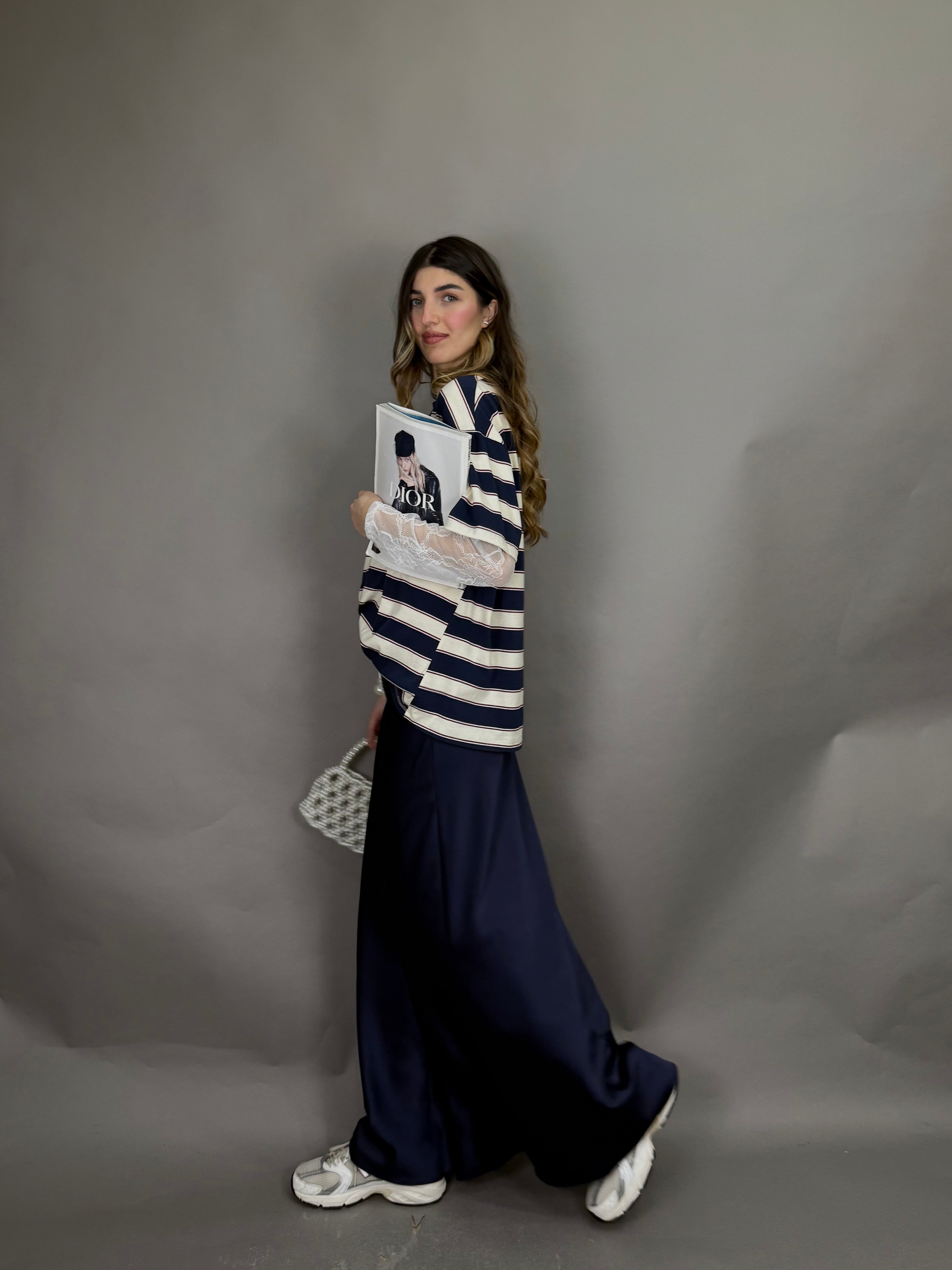 Gonna seta blu - LadyB Shop Online