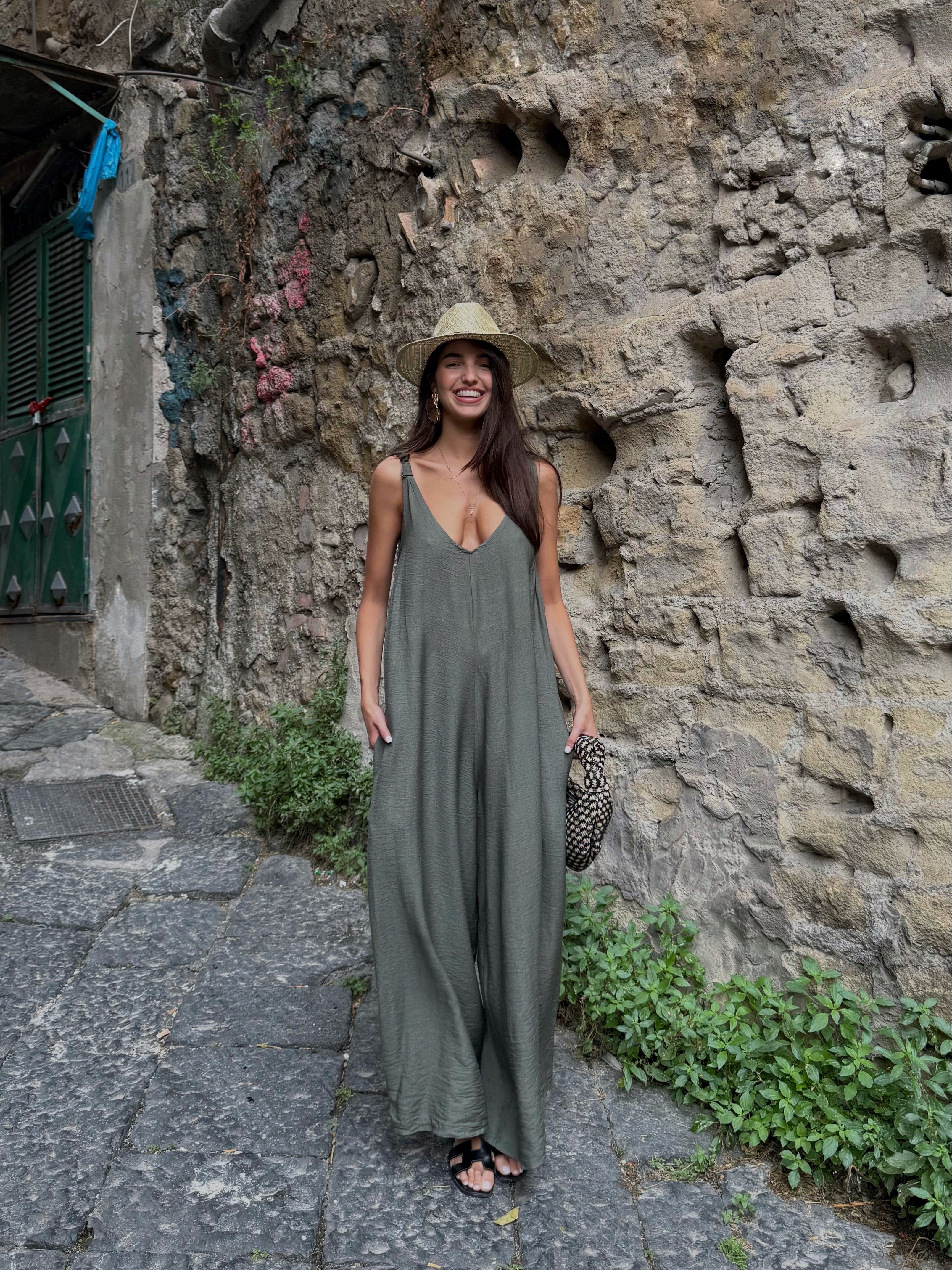 Jumpsuite formentera verde - LadyB Shop Online