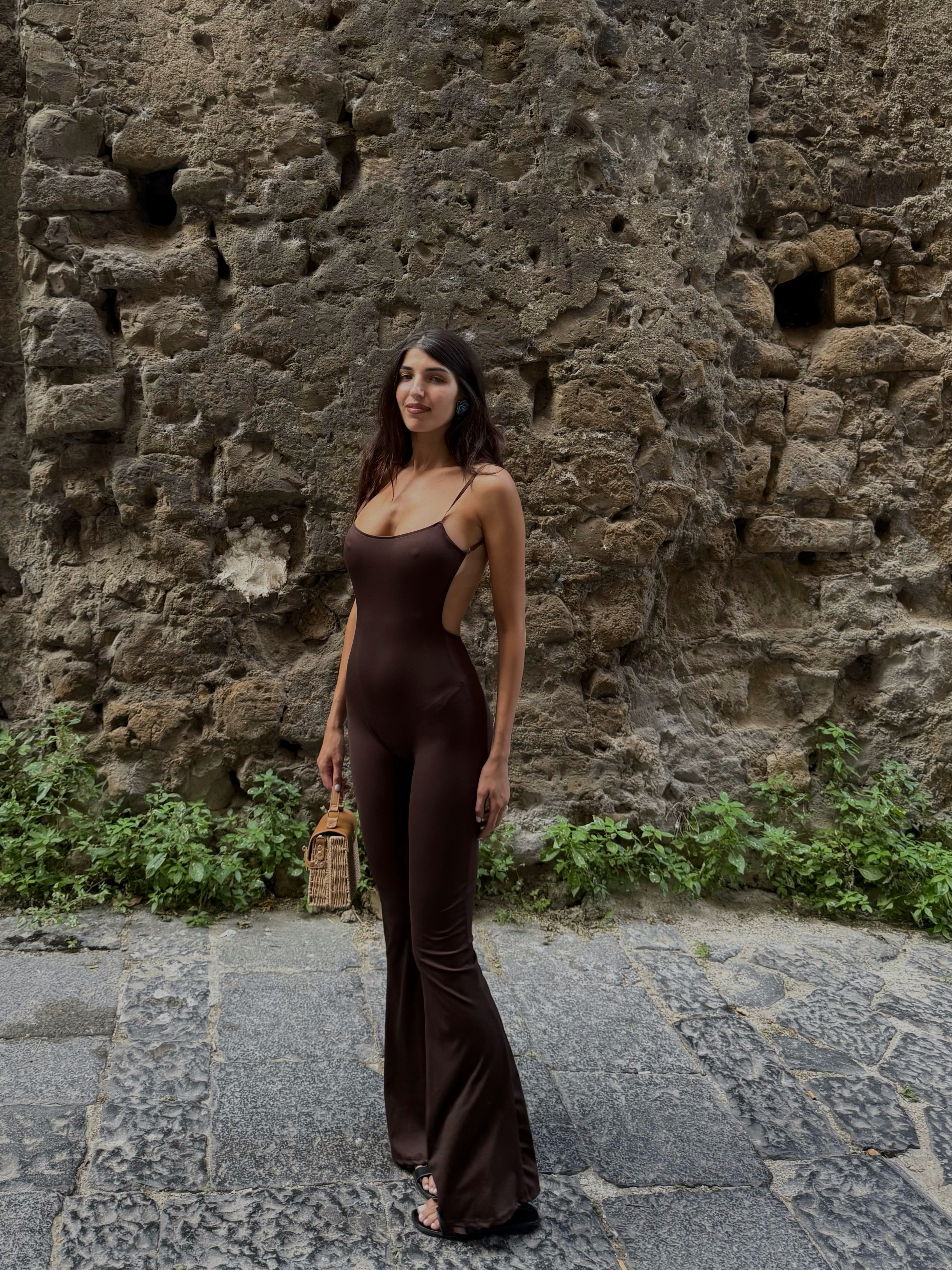 Jumpsuite Molly marrone - LadyB Shop Online