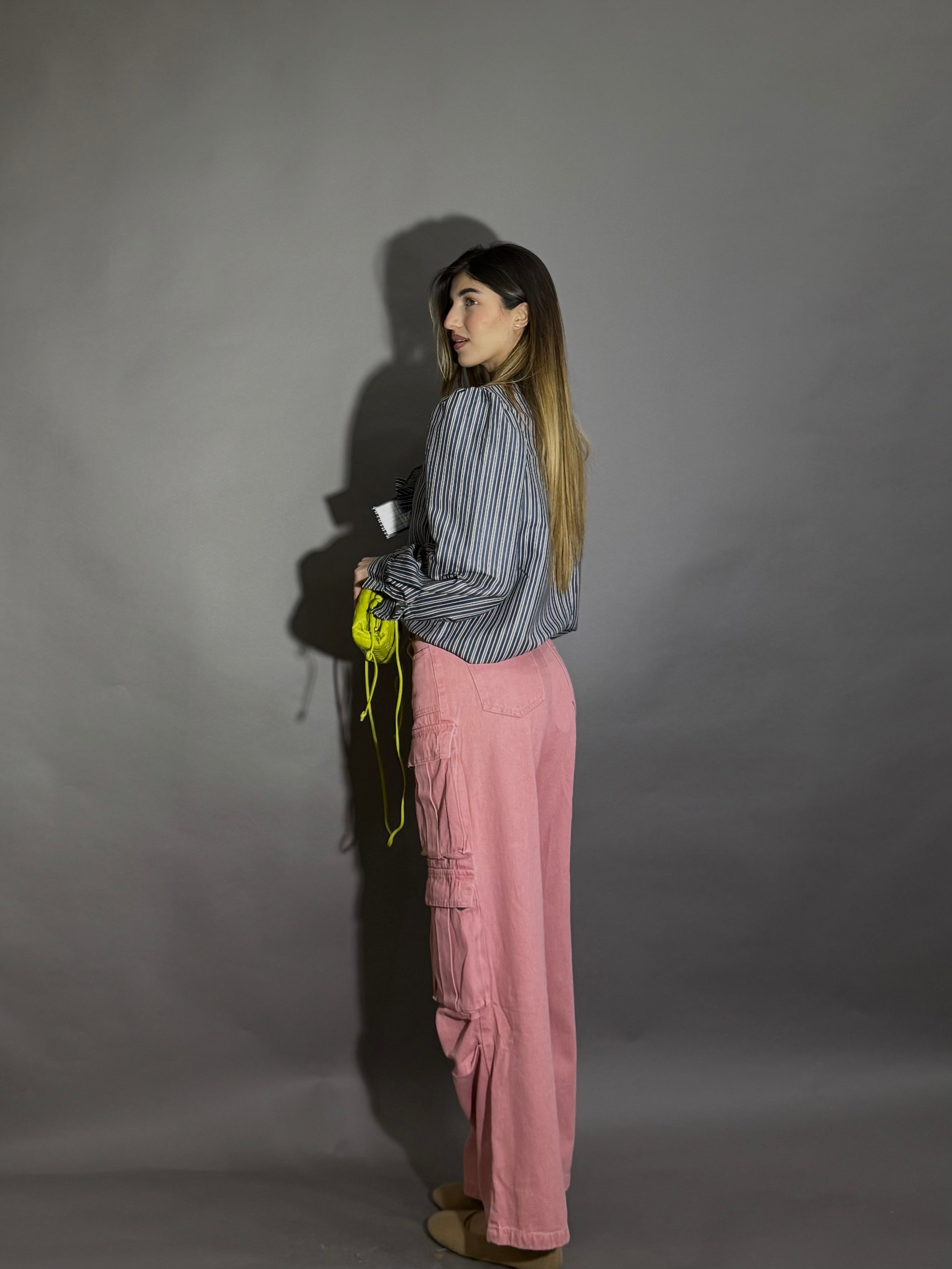 Jeans cargo rosa - LadyB Shop Online