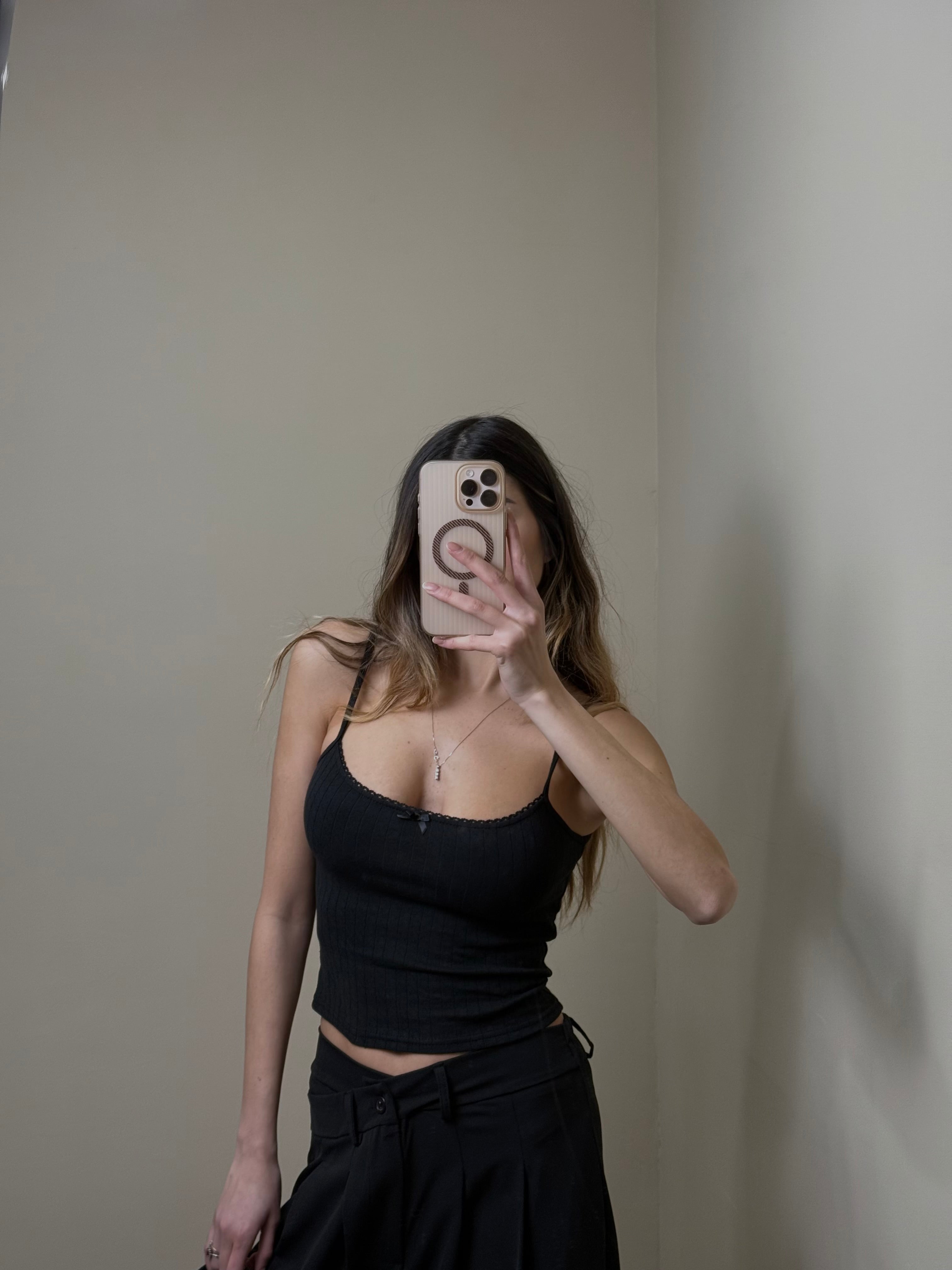 Top “2000 vibes” nero - LadyB Shop Online