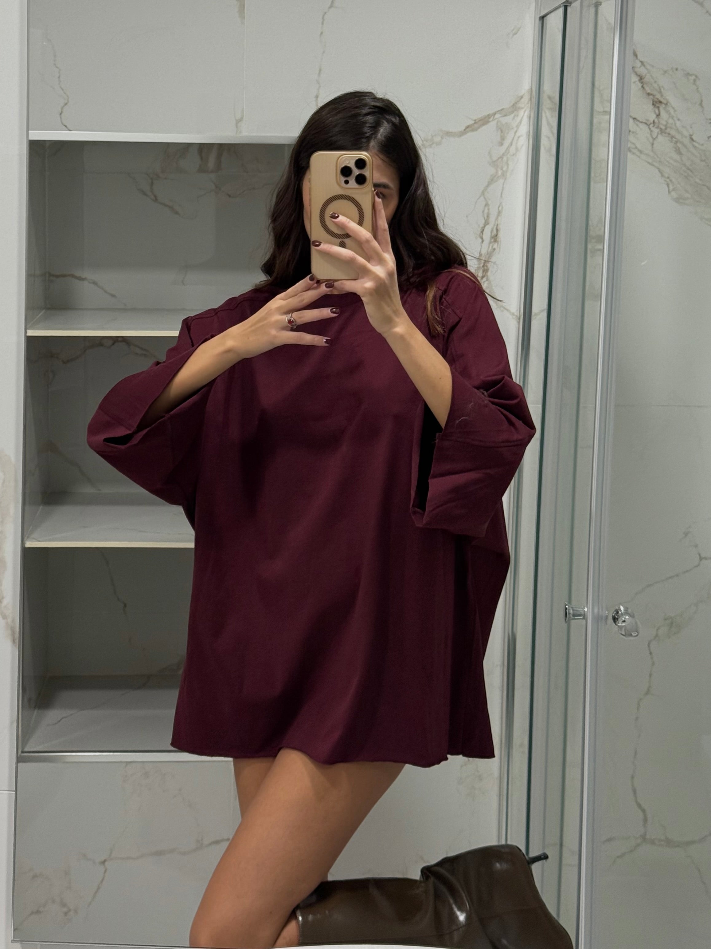 T-shirt oversize bordeaux