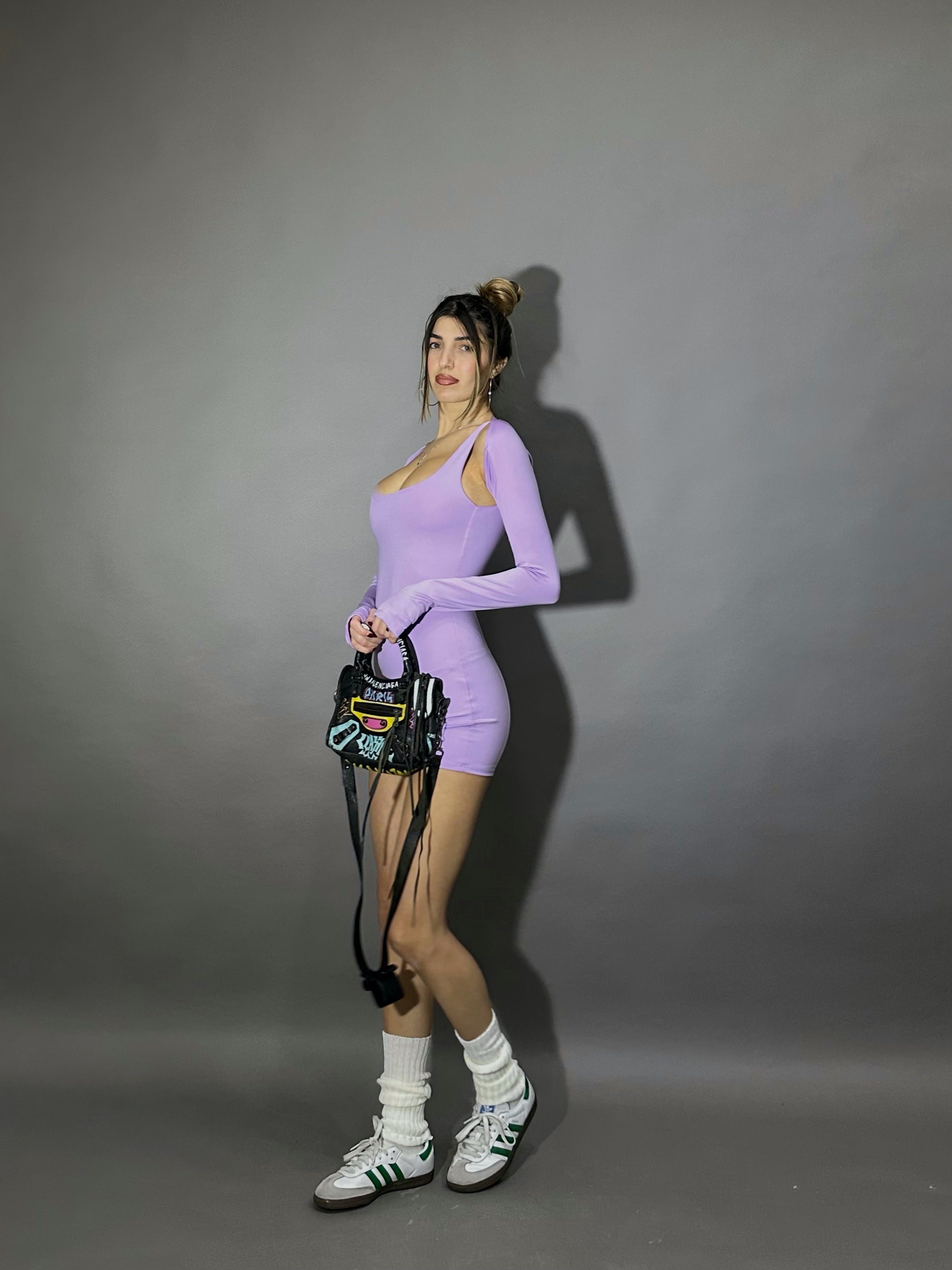 Jumpsuite con coprispalle lilla - LadyB Shop Online