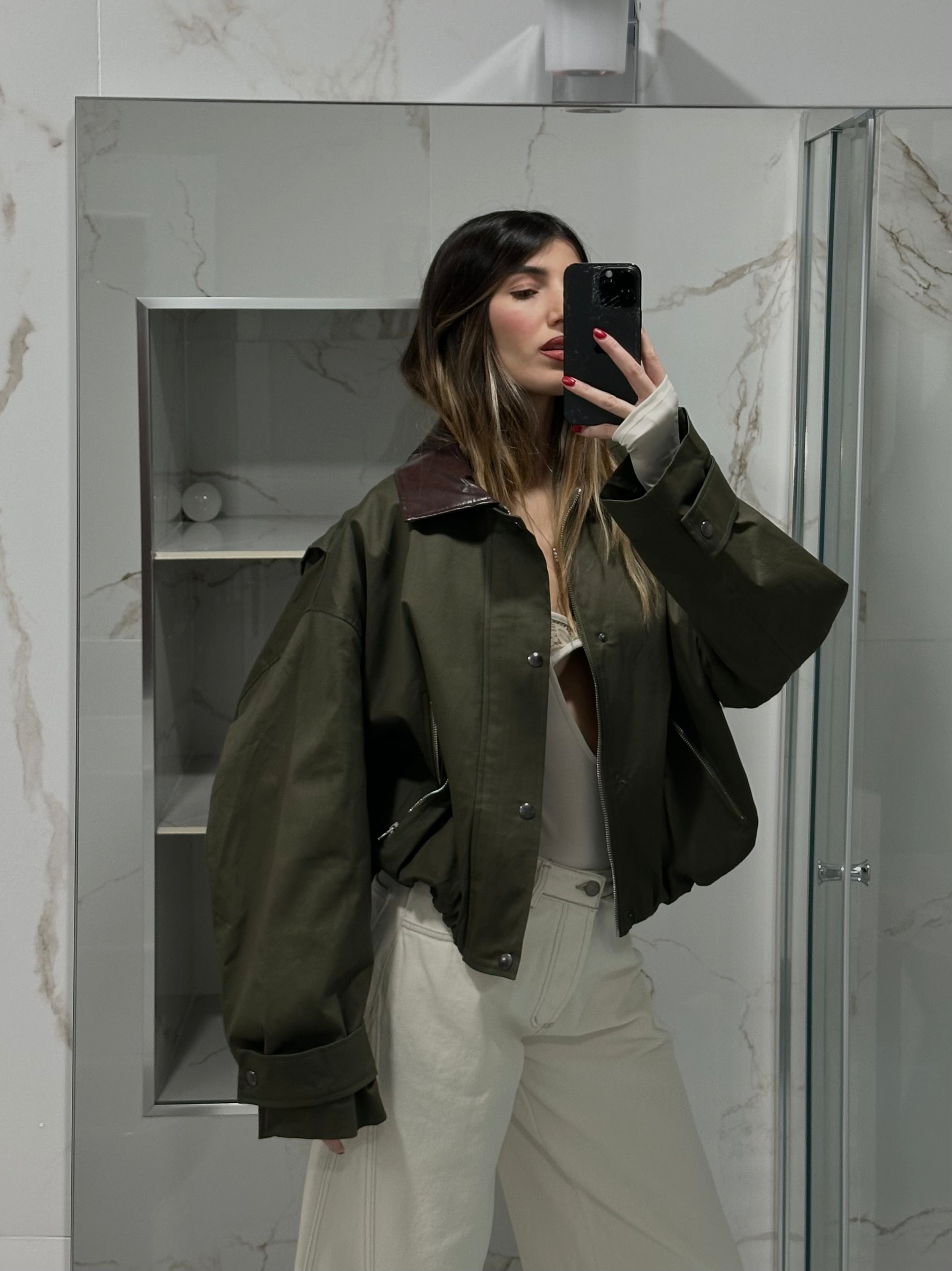 Trench lumina verde - LadyB Shop Online