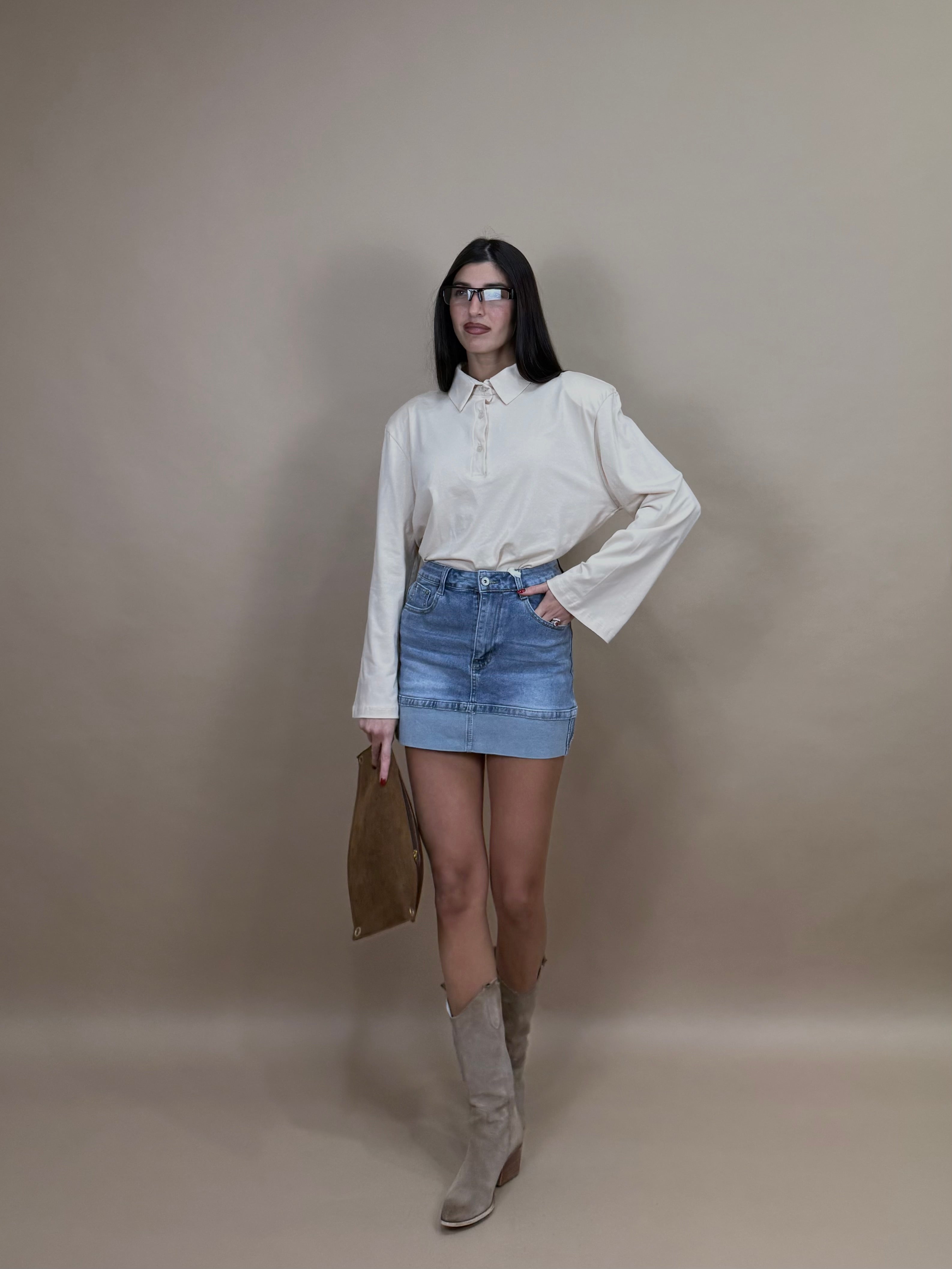 Gonna Laura in jeans