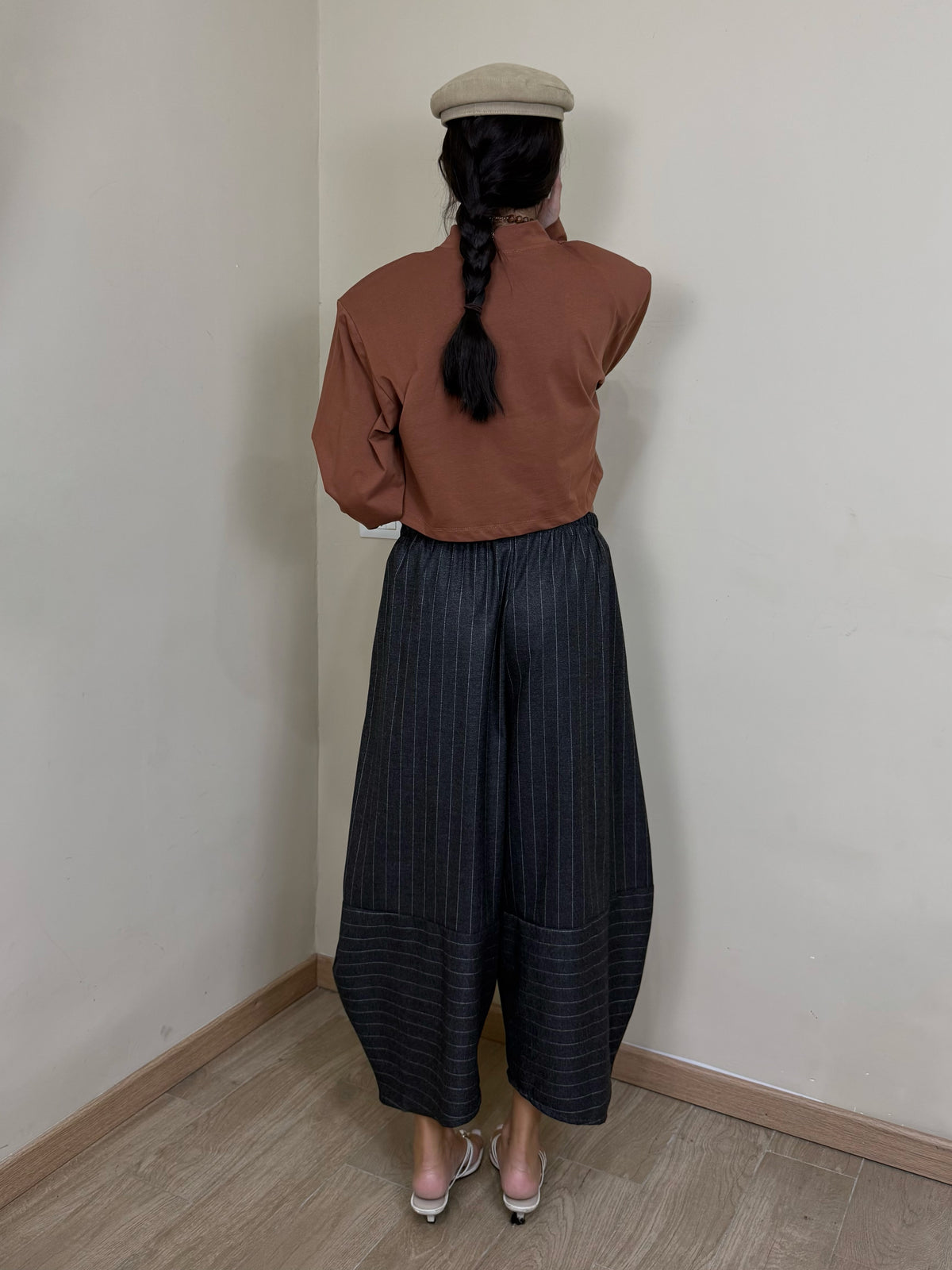 Maxi bermuda in viscosa