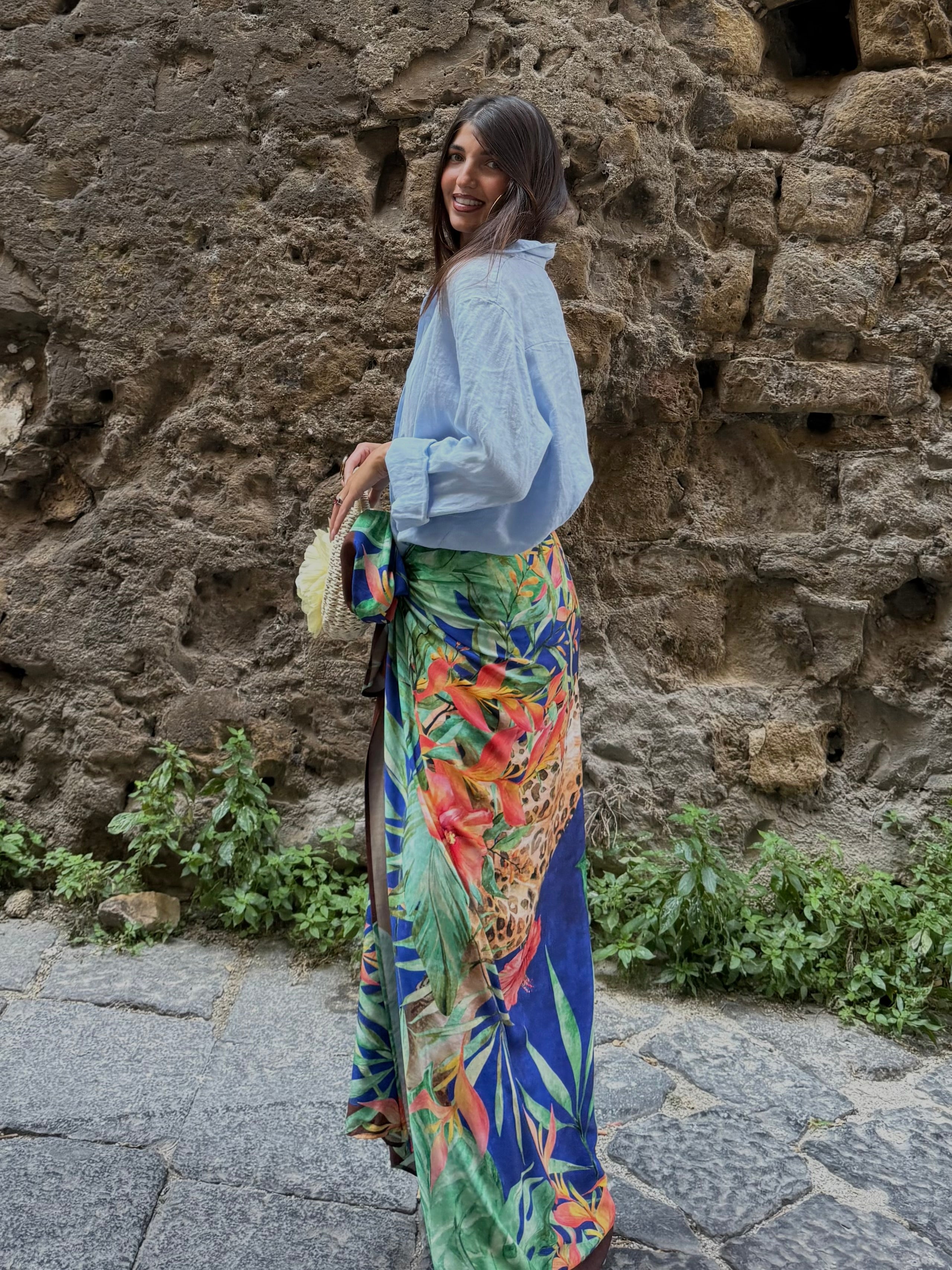 Pareo lumina blu