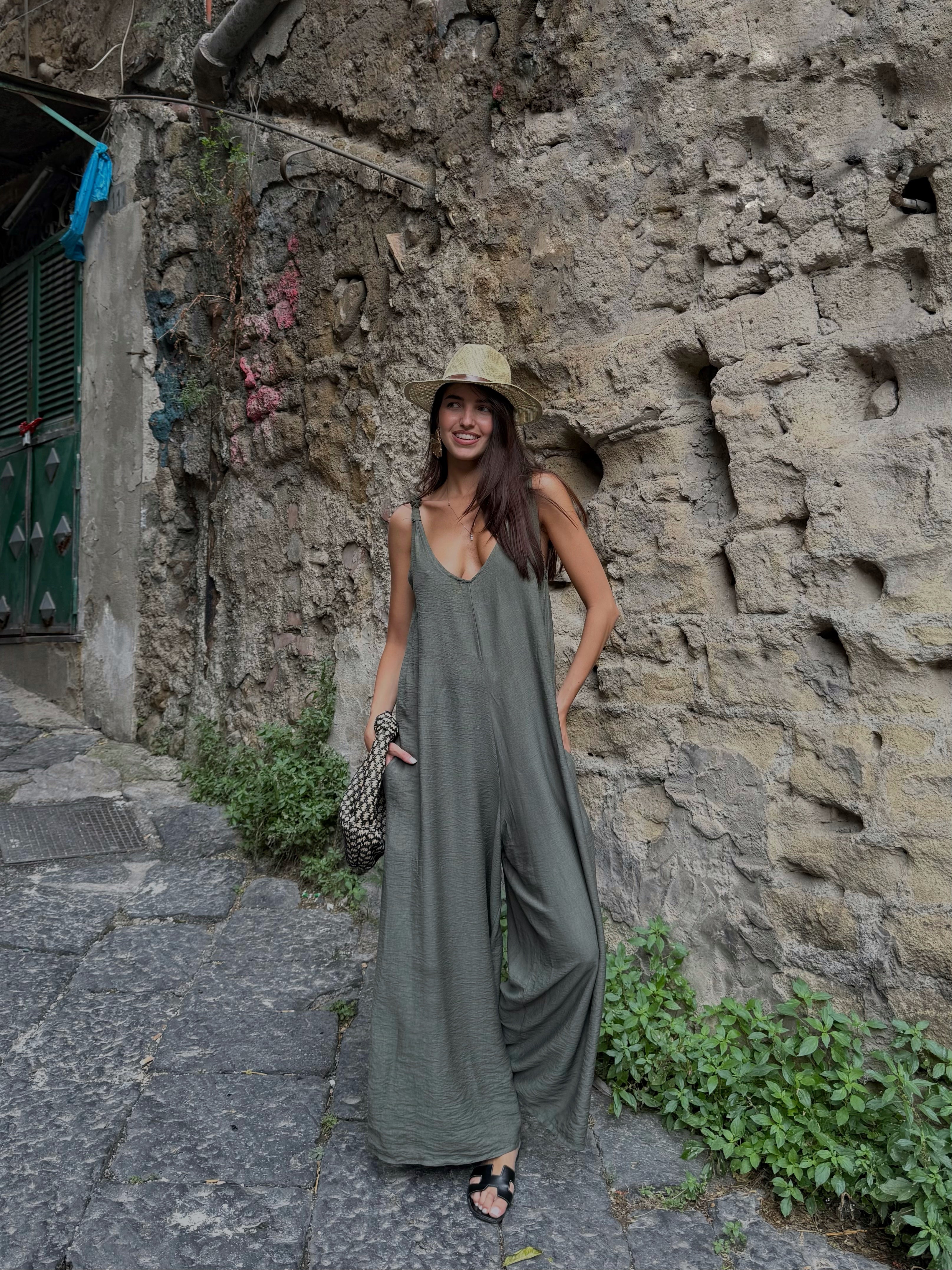 Jumpsuite formentera verde - LadyB Shop Online