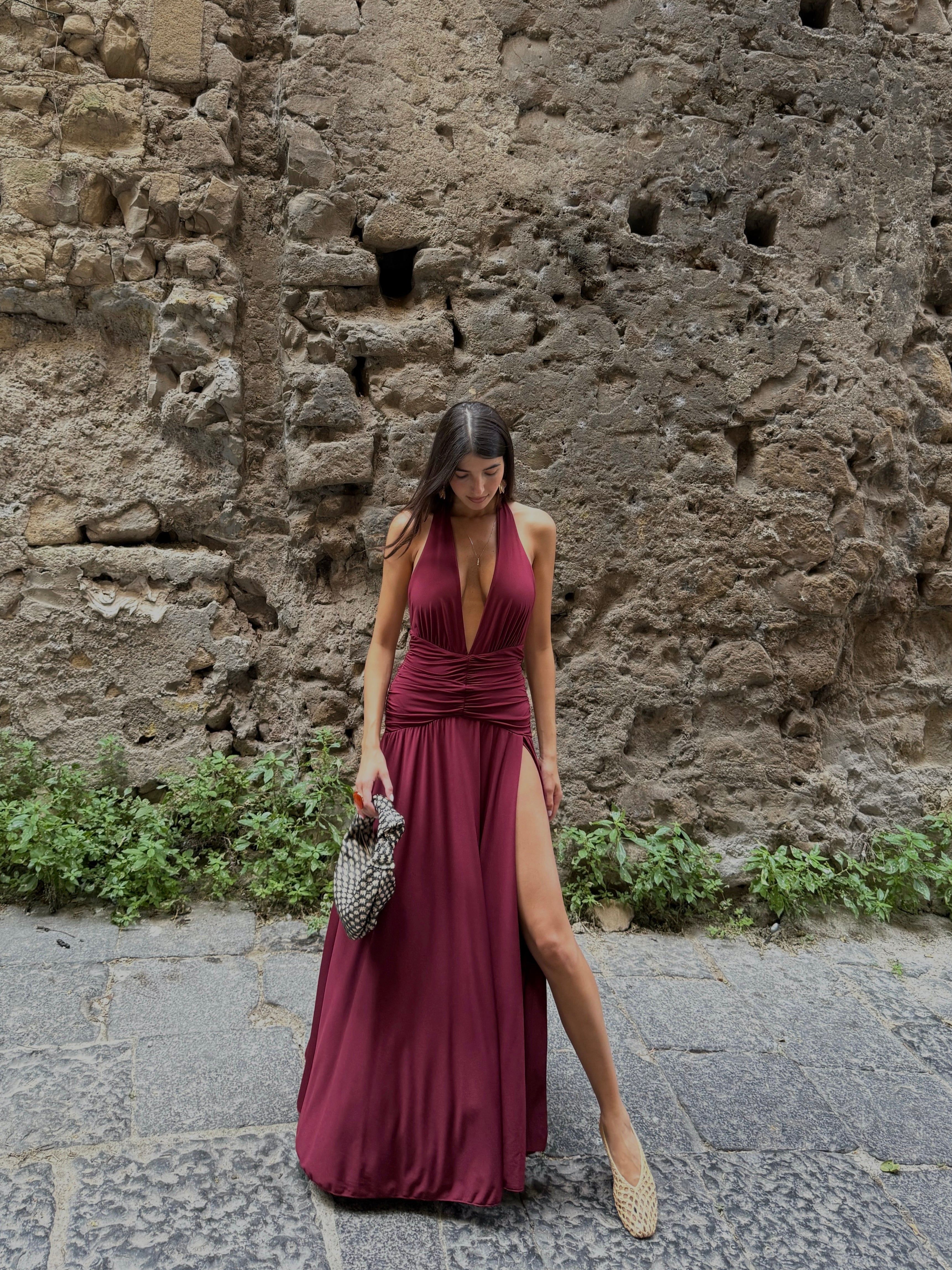 Dress Santorini bordeaux - LadyB Shop Online